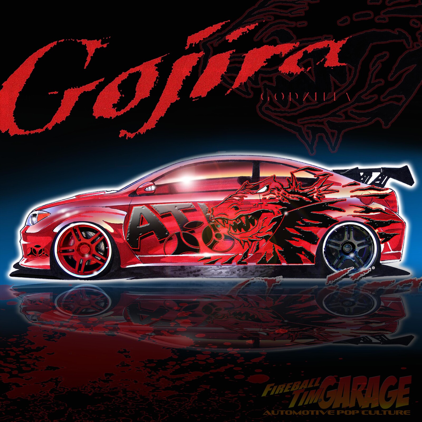 Gojira Scion TC by Fireball Tim Garage