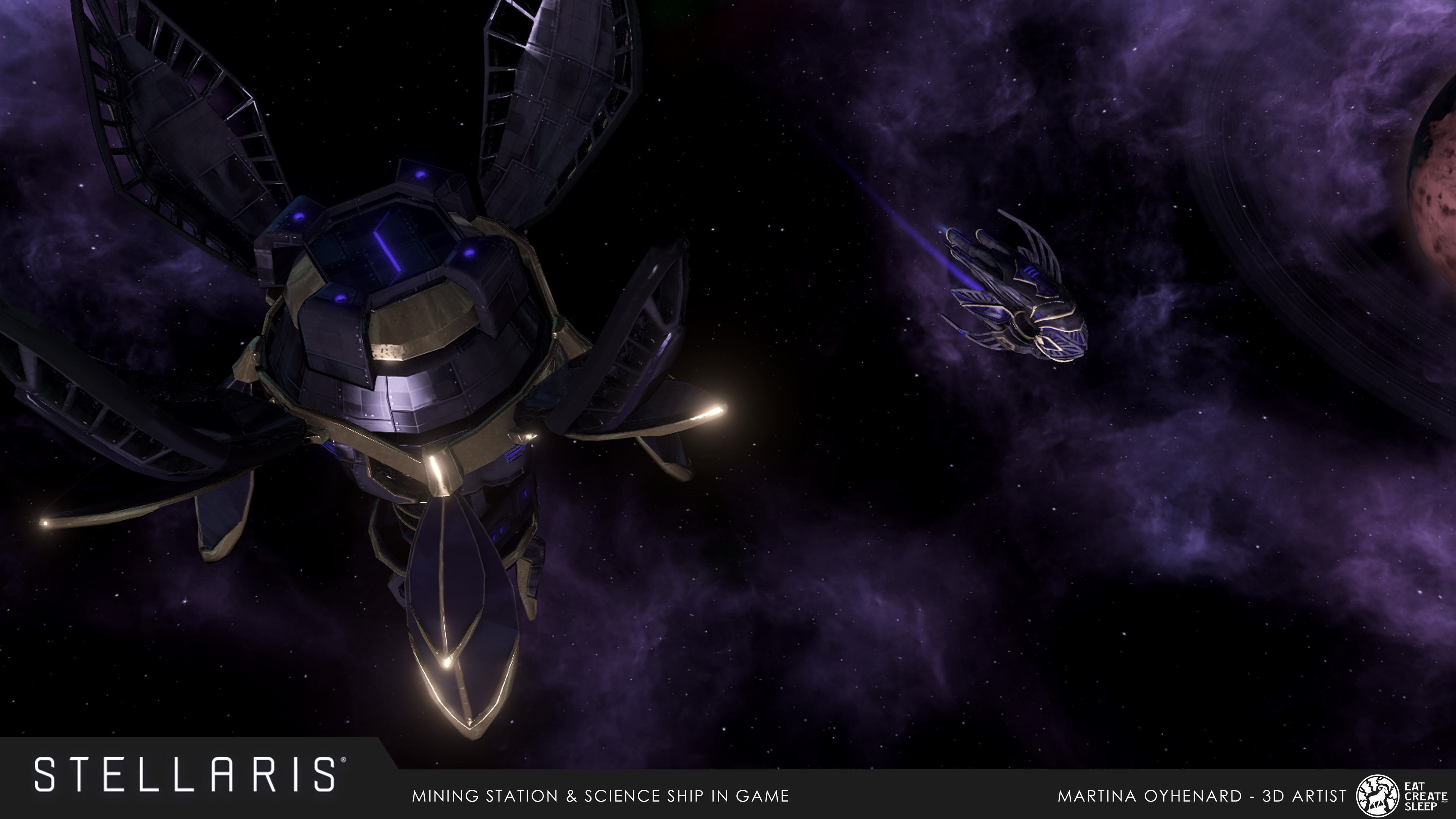 Mining station and science ship