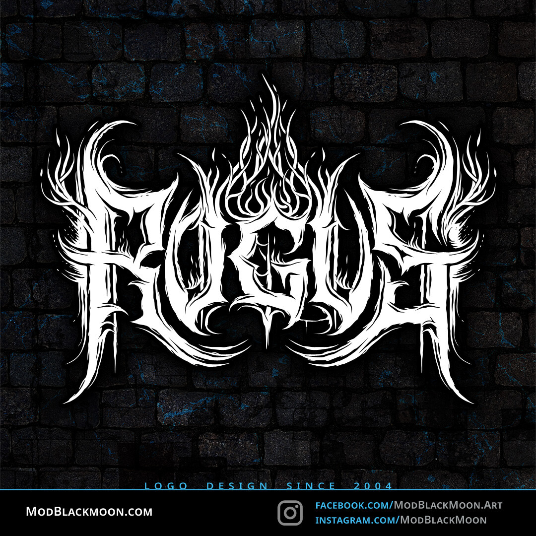Black Metal Band logo design.