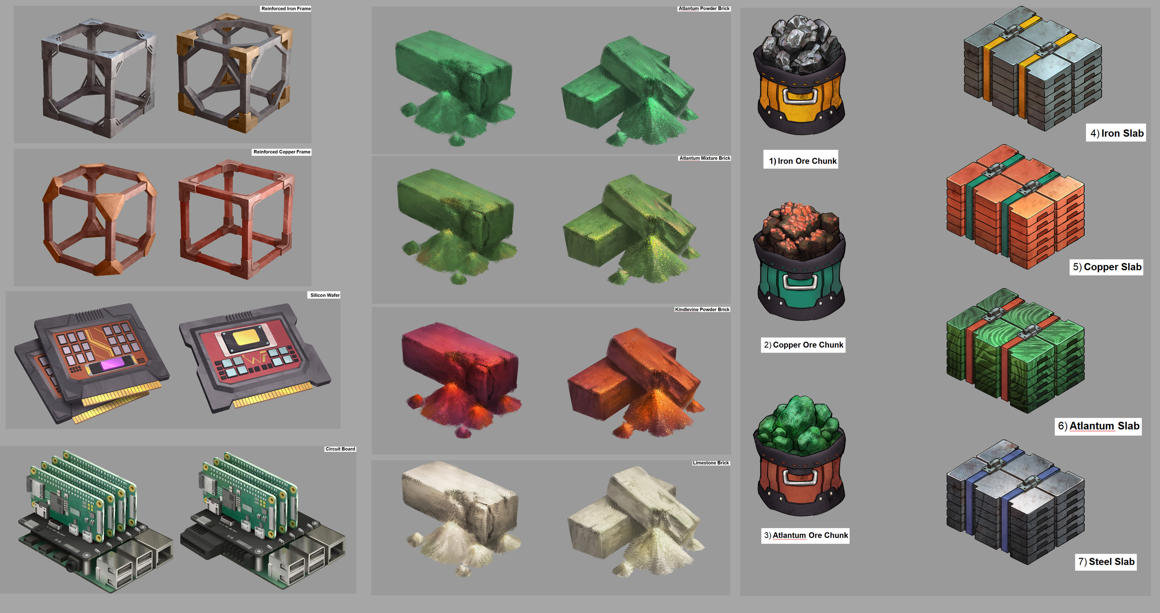 After sending briefs, this is an example of a deliverable for the first round of OS work if we weren't doing concepts in house. We did Intermediates in batches to speed up the workflow without being overwhelming on either side of production and feedback.