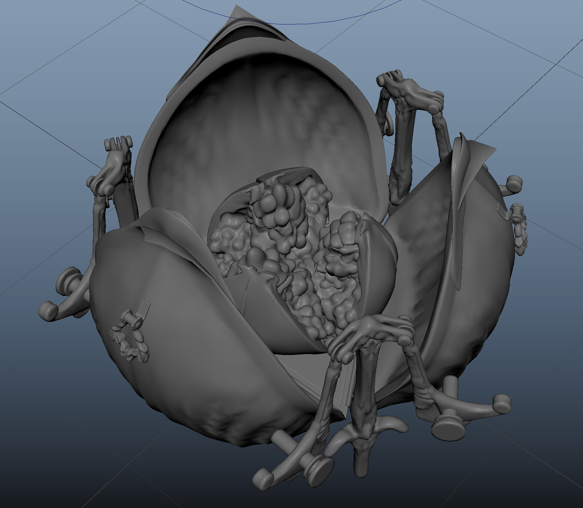 Rigged model in Maya
