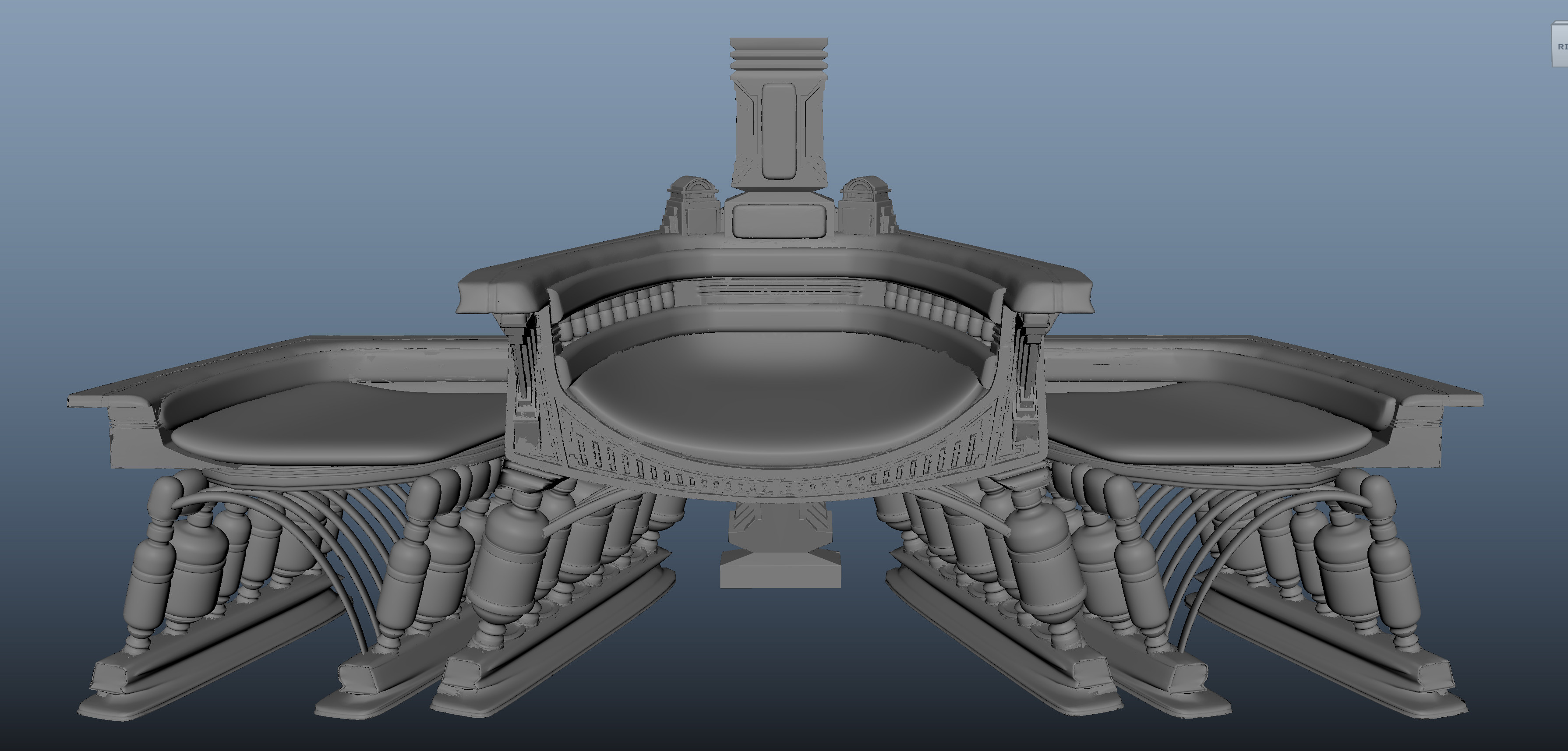throne model in Maya