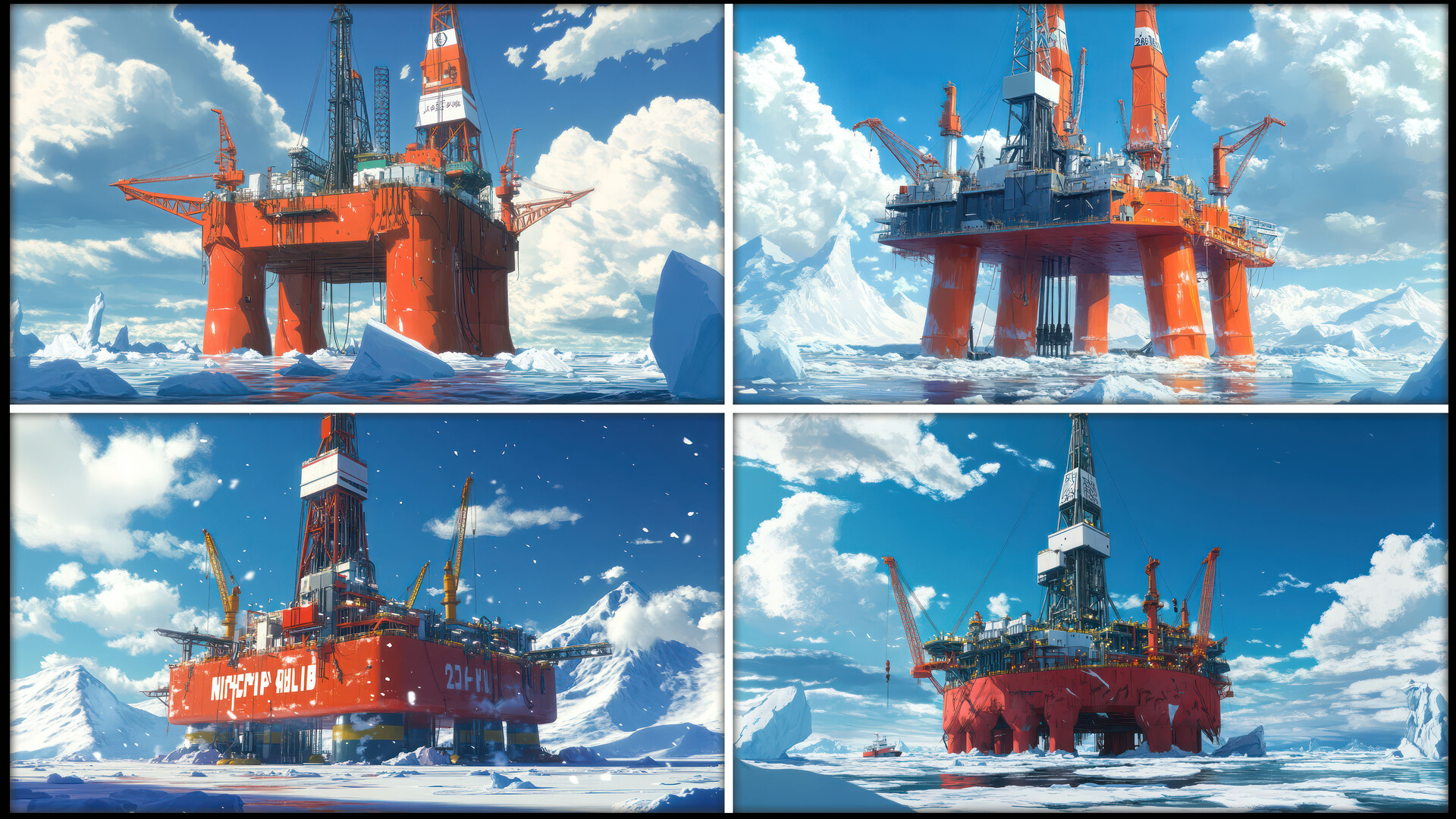 Ferial Concept - 🔹230 Arctic Oil Rig - Anime Concept Reference Image ...