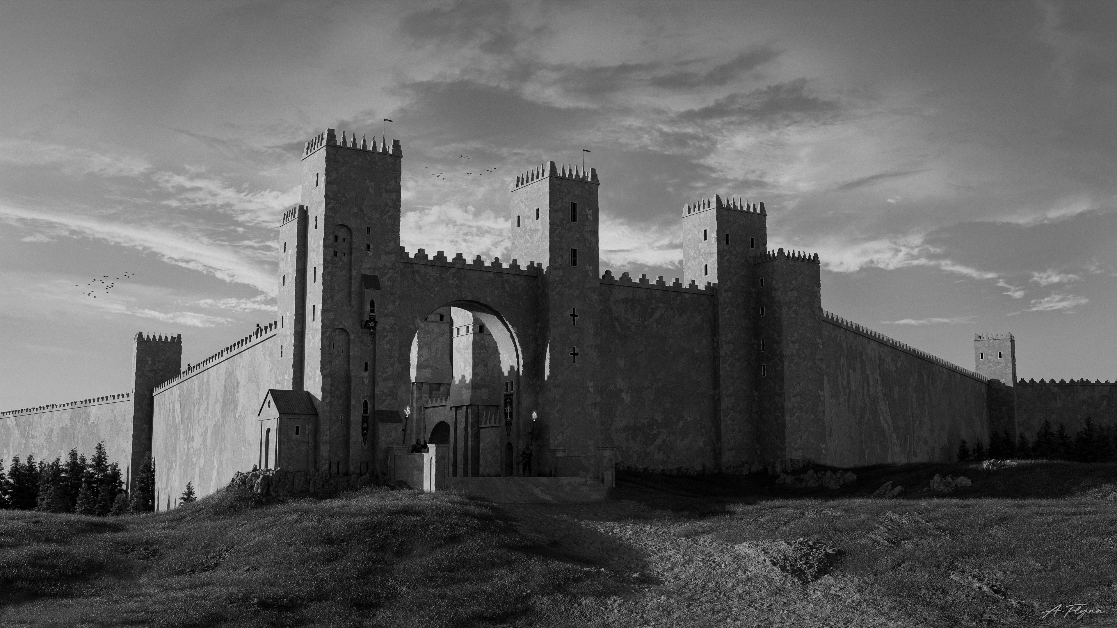 Kingdom Entrance Black &amp; White