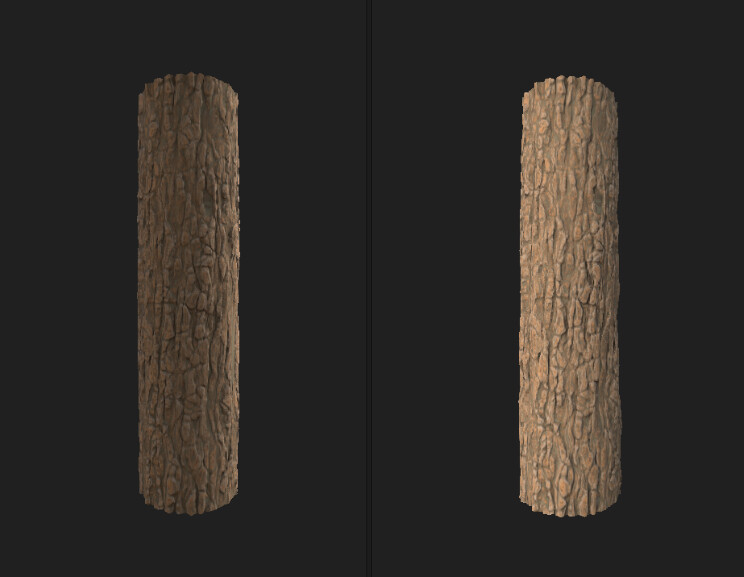 Pine bark tiling material, made in Designer