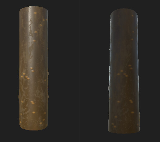 Beech stick tiling material made in Designer, to be used in an atlas