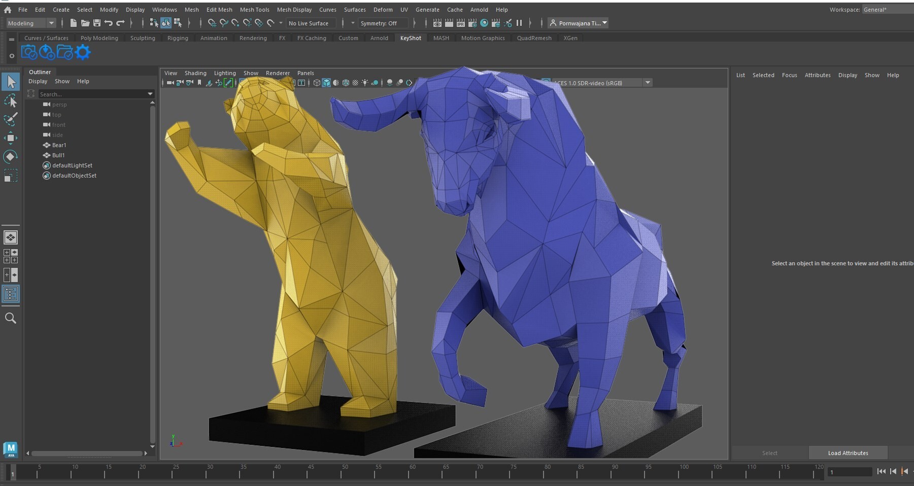 ArtStation - 3D Abstract polygons Sculpture 