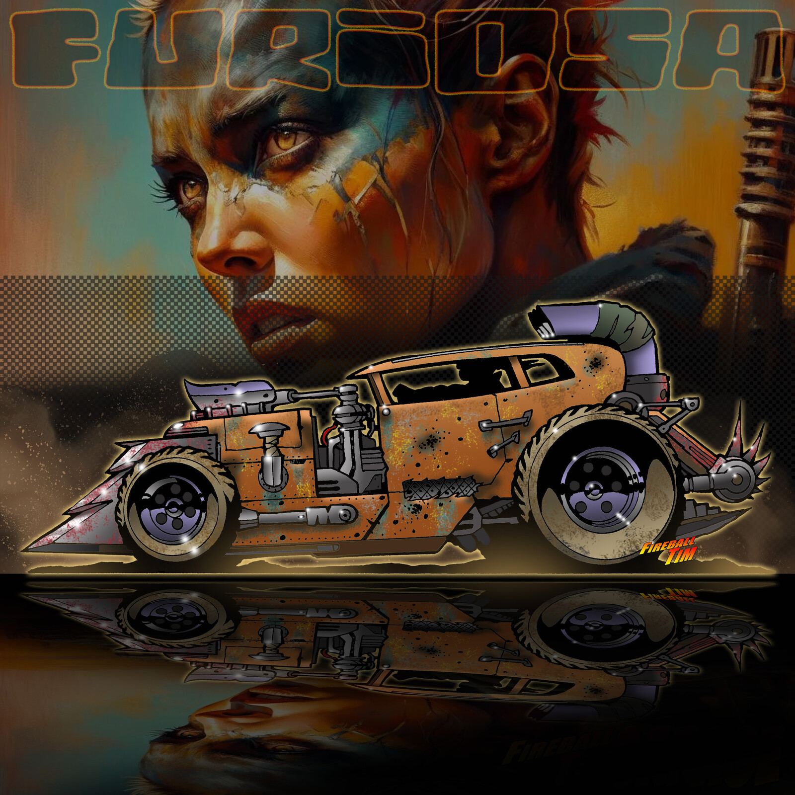 Furiosa Hot Rod Concept Art by Fireball Tim