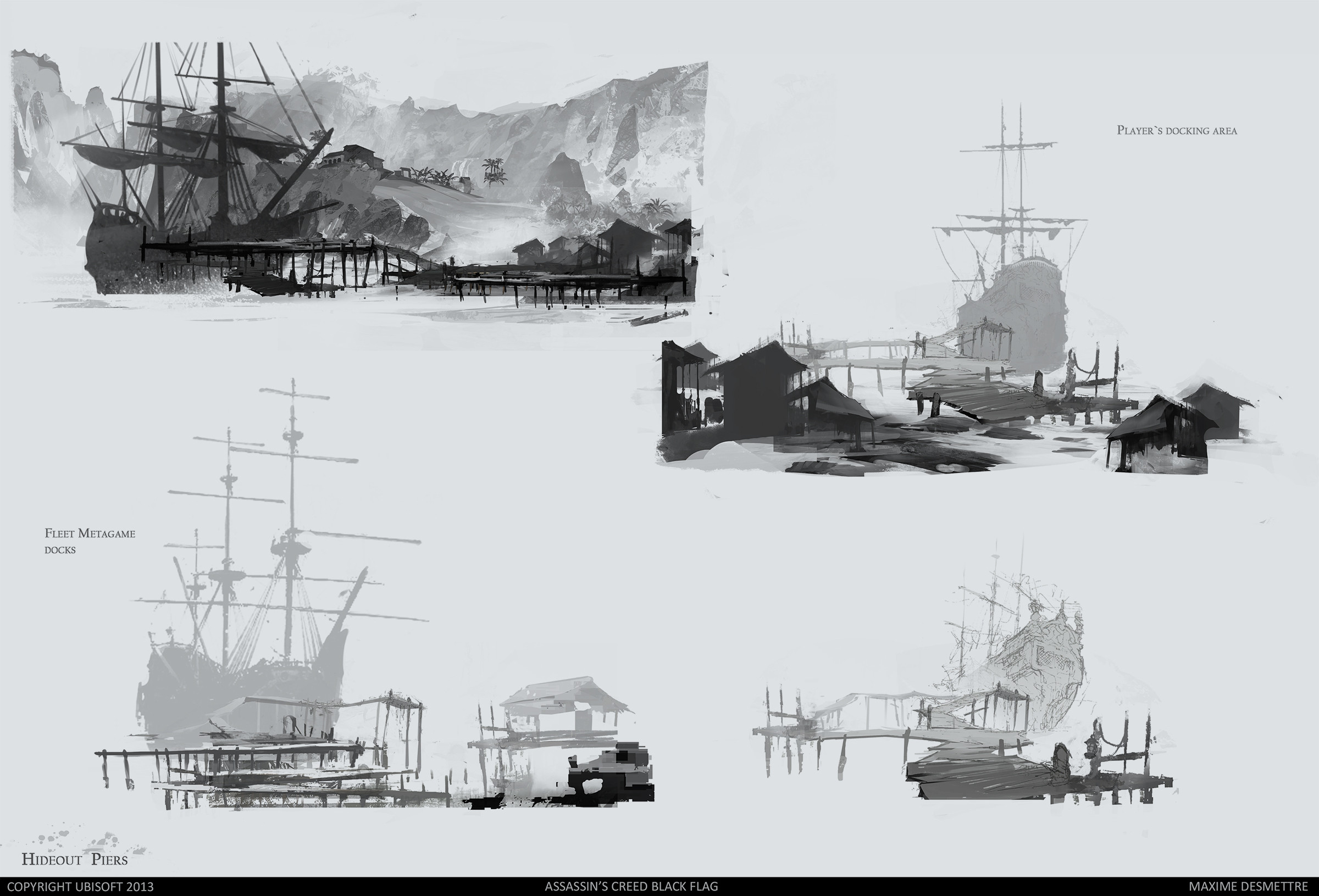 Hideout Pier Exploratory sketches (2012)