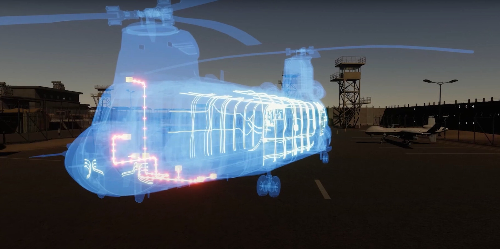Chinook asset I heavily optimized for real-time uses ("X-Ray" view)