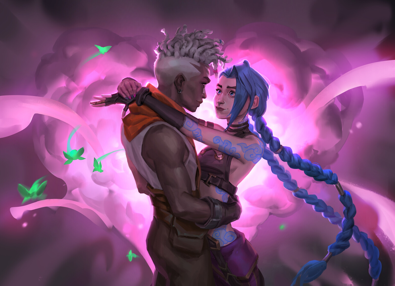 Arcane Fan Art- Ekko and Jinx &lt;3