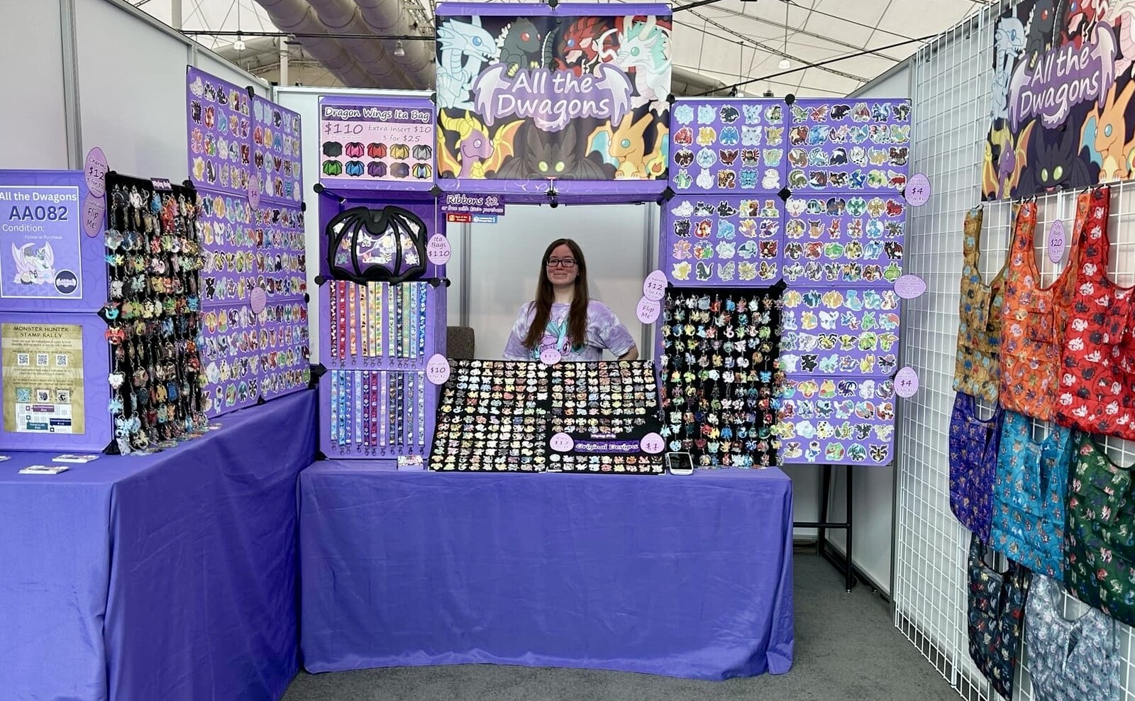 Example of a 10x10 booth display, TwitchCon 2024. 
