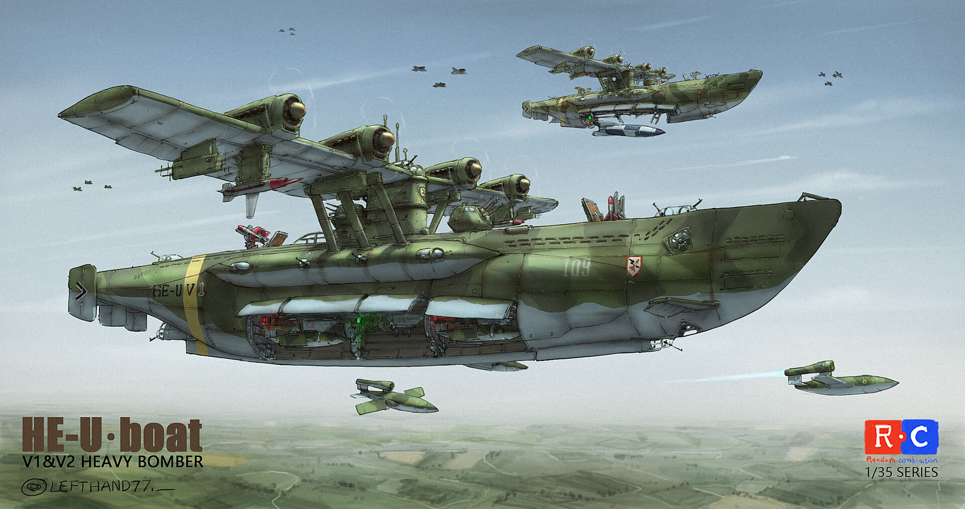 ArtStation - HE-U.boat V1&V2 HEAVY BOMBER