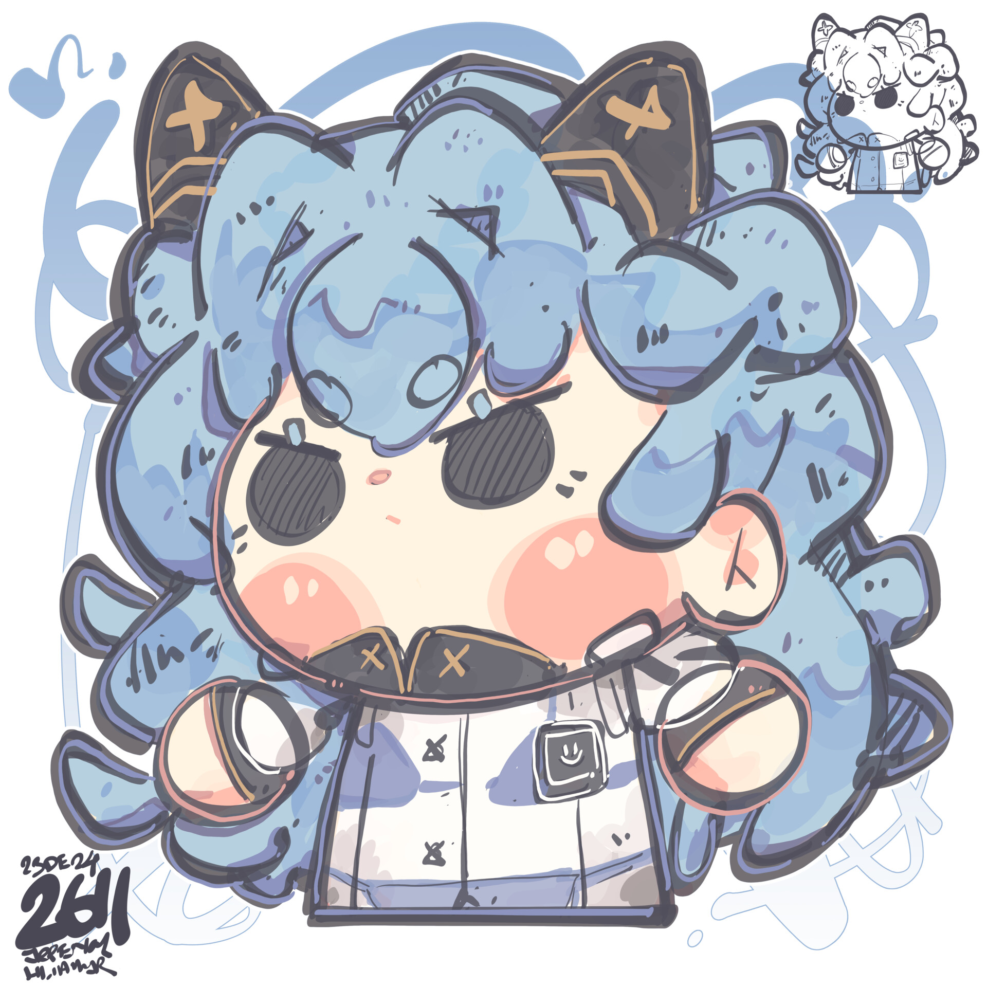 ArtStation - 2611 - 阿妮斯：海伦：海蓝宝石/ Helm : Aquamarine 23