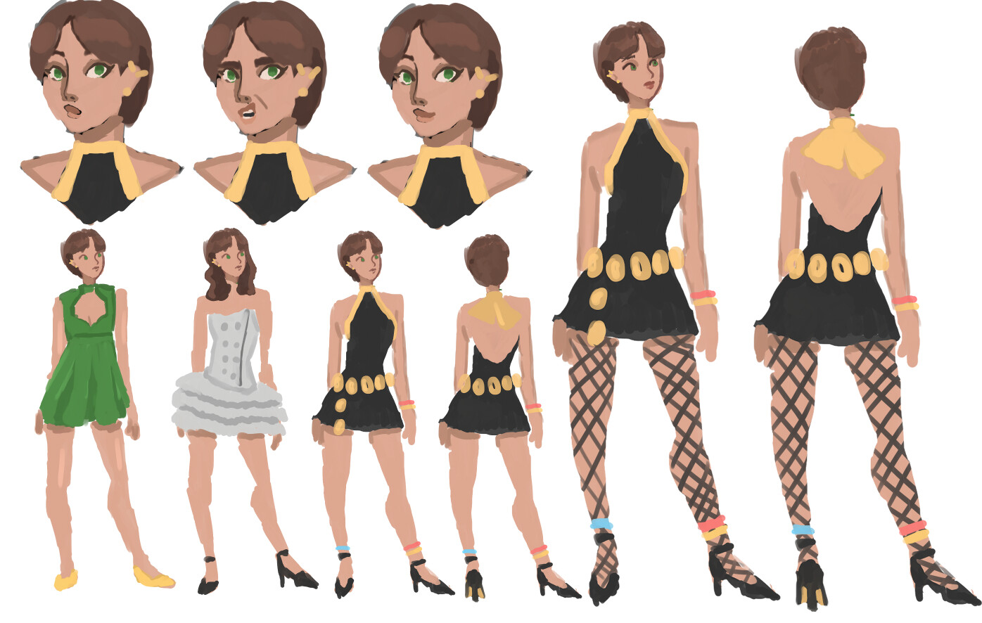 ArtStation - character concept sheet