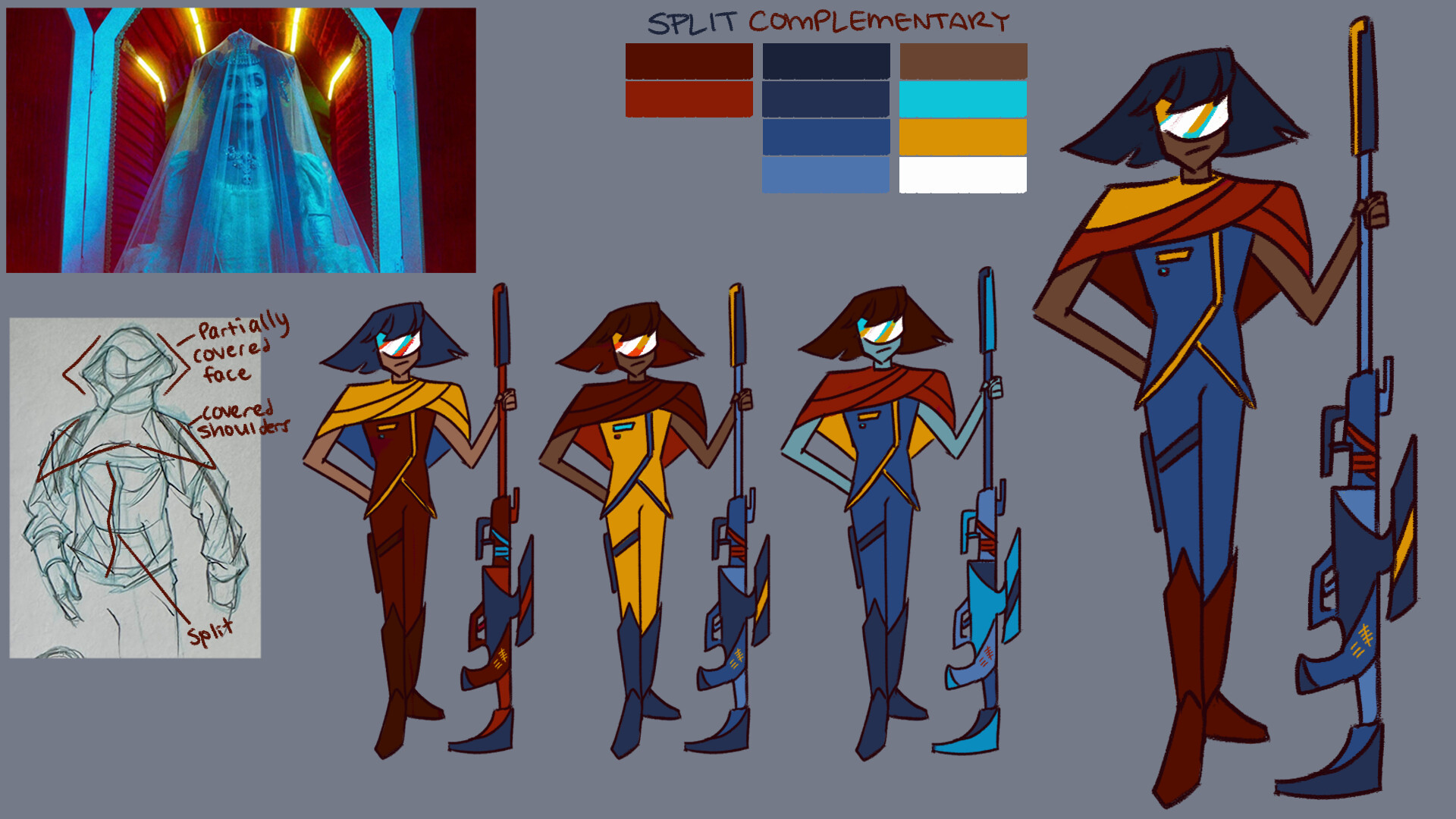 ArtStation - Split Complementary Sniper Design