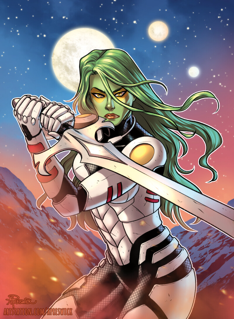 ArtStation - 2024 Fleer Ultra Matriarchs of Marvel: Gamora, حجم الصورة 800x1091