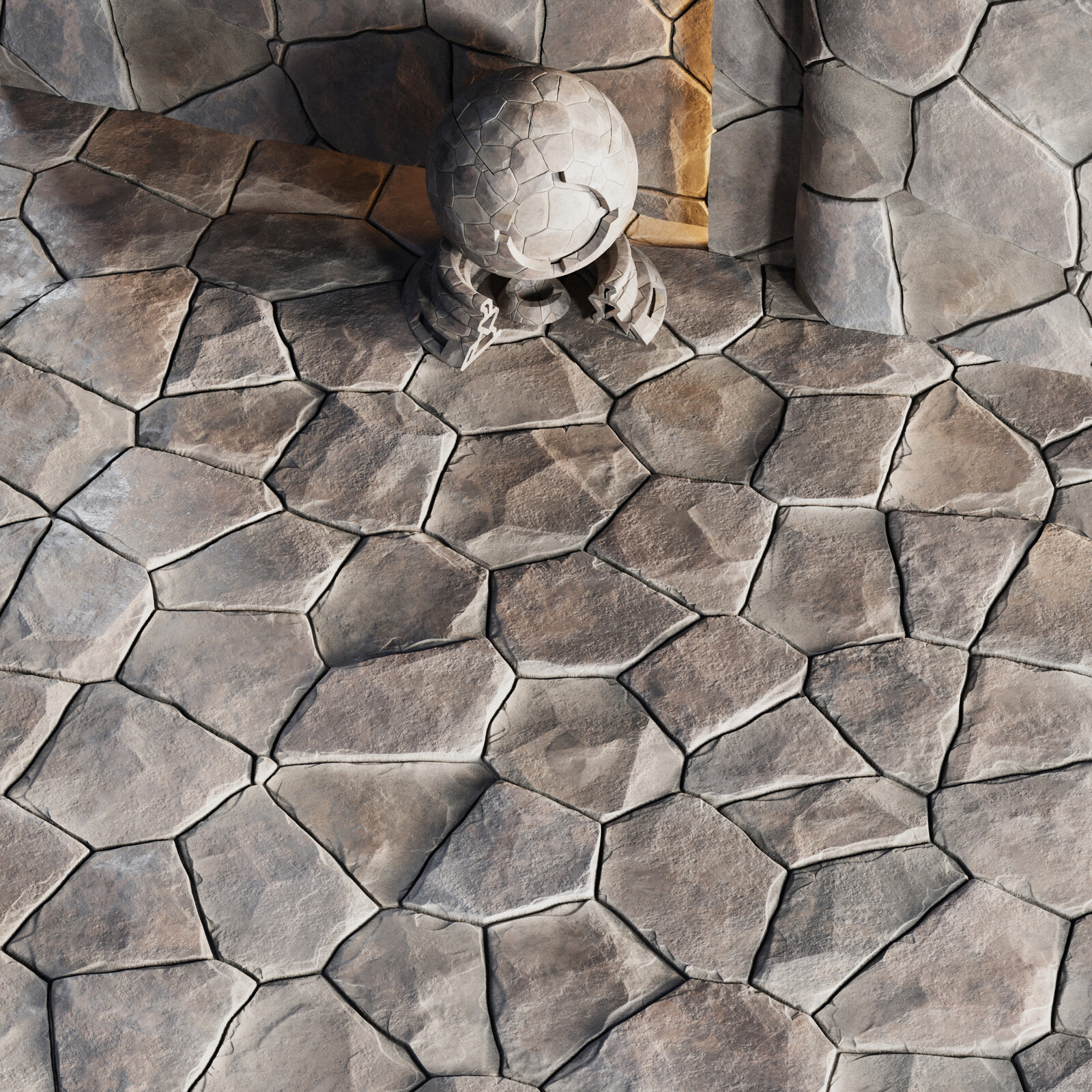 H113 Stone Pavement | PBR | 4K | Seamless | +SBSAR