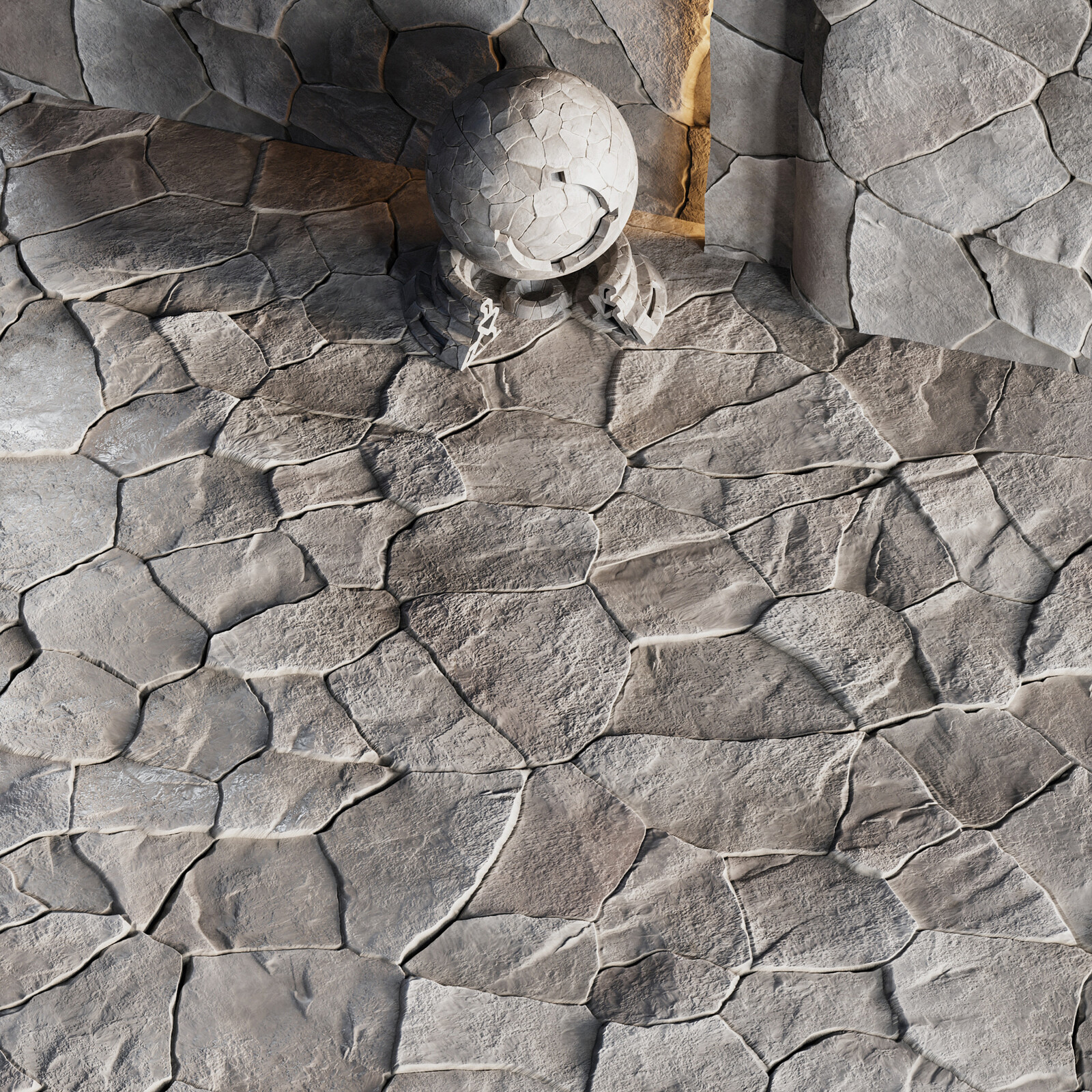 H114 Stone Pavement | PBR | 4K | Seamless | +SBSAR
