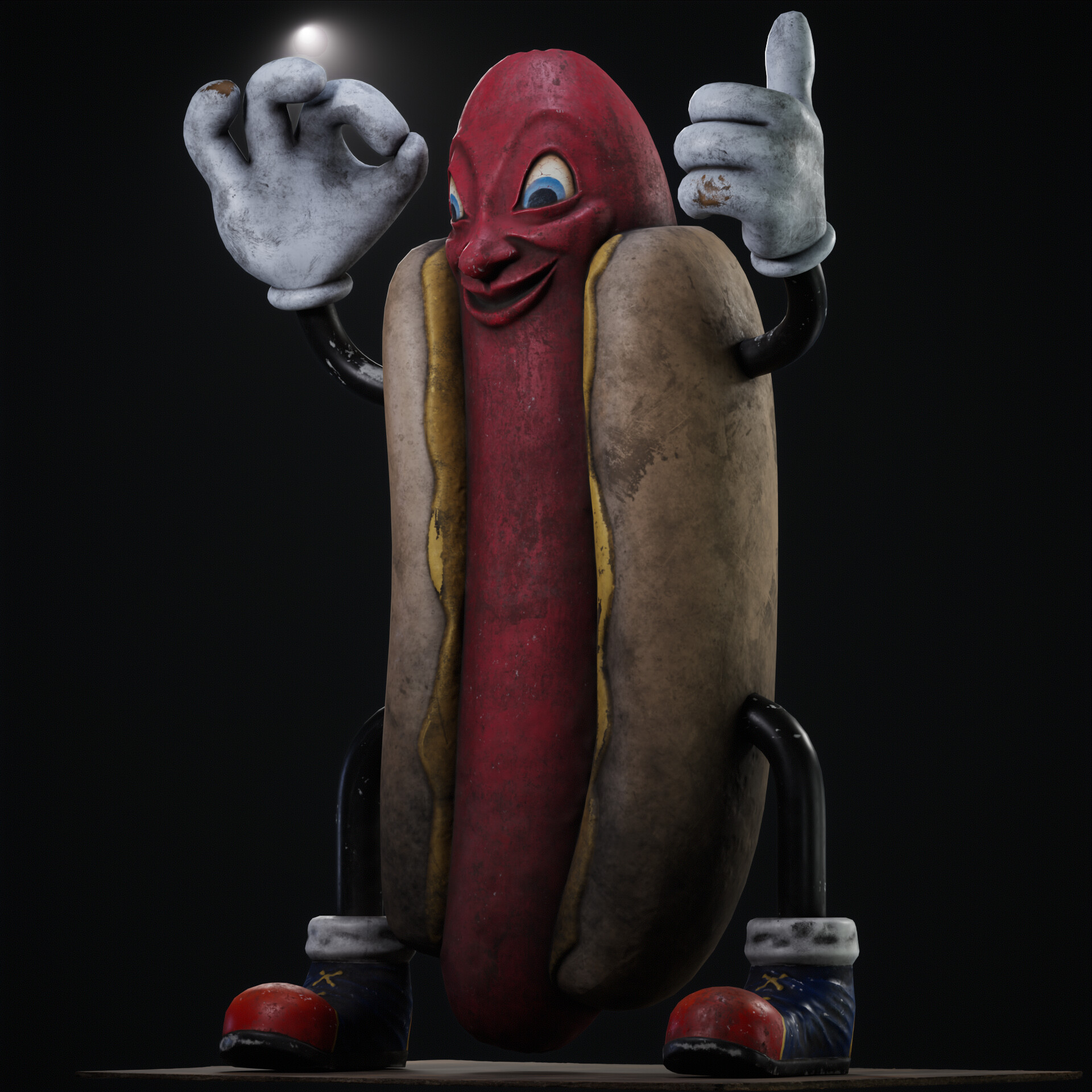 Matthew Krause - Anthropomorphic Hot Dog Statue