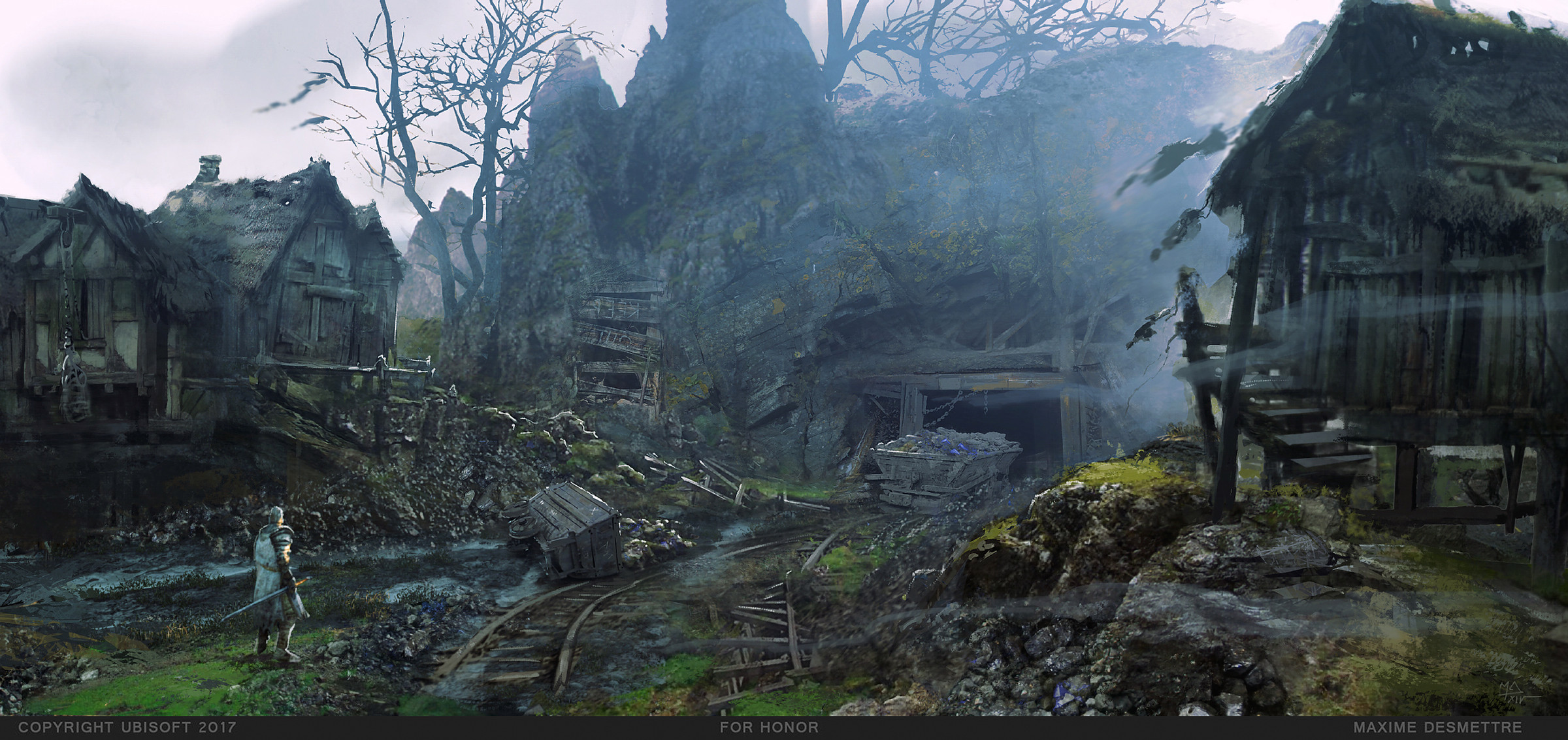 A collapsed mine entrance in the same location