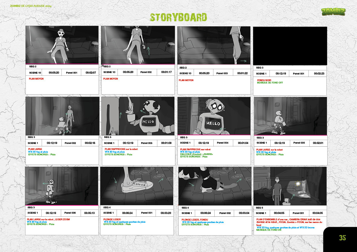 Storyboard de Lydia Auduge 2024