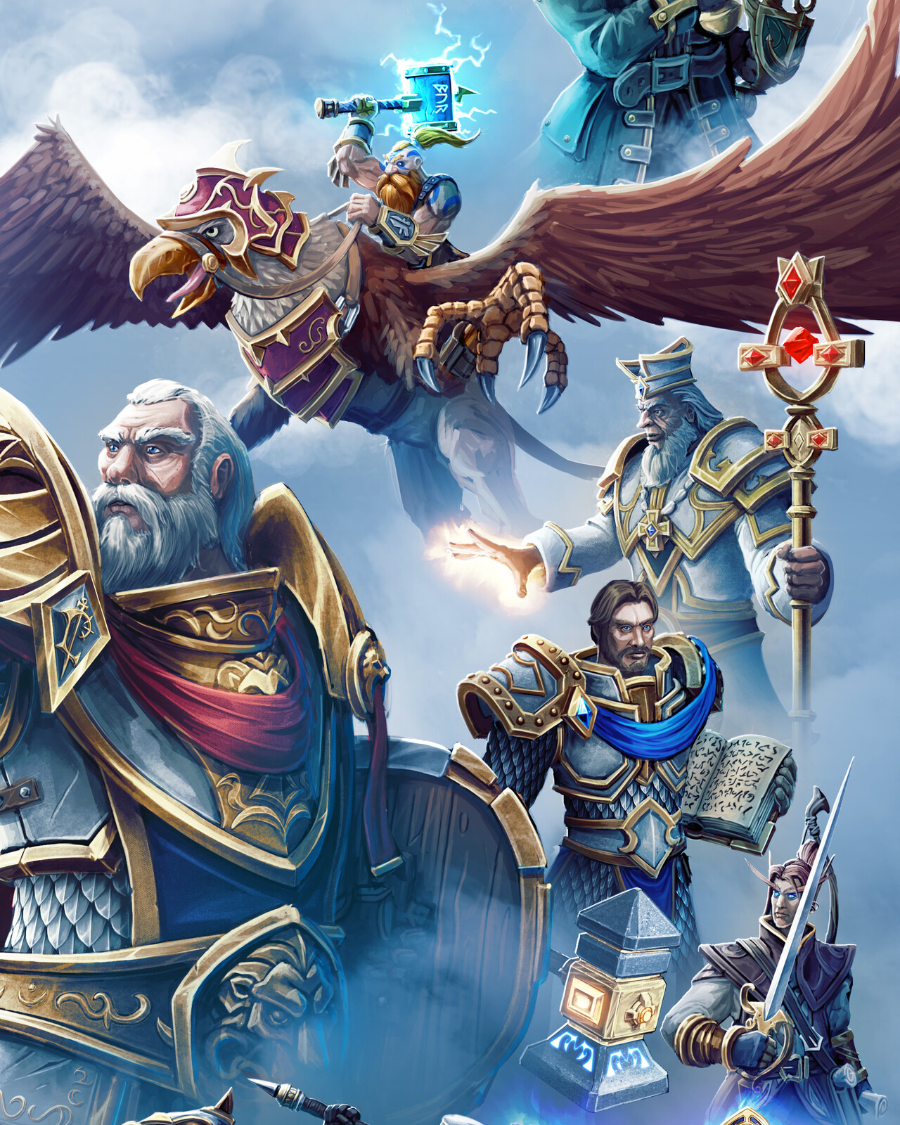 Closeup of Kurdran, Faol and Uther