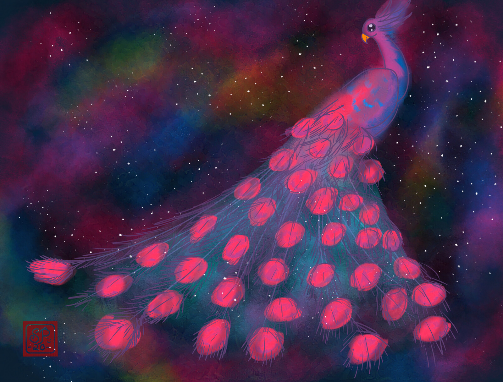 Cosmic Peacock