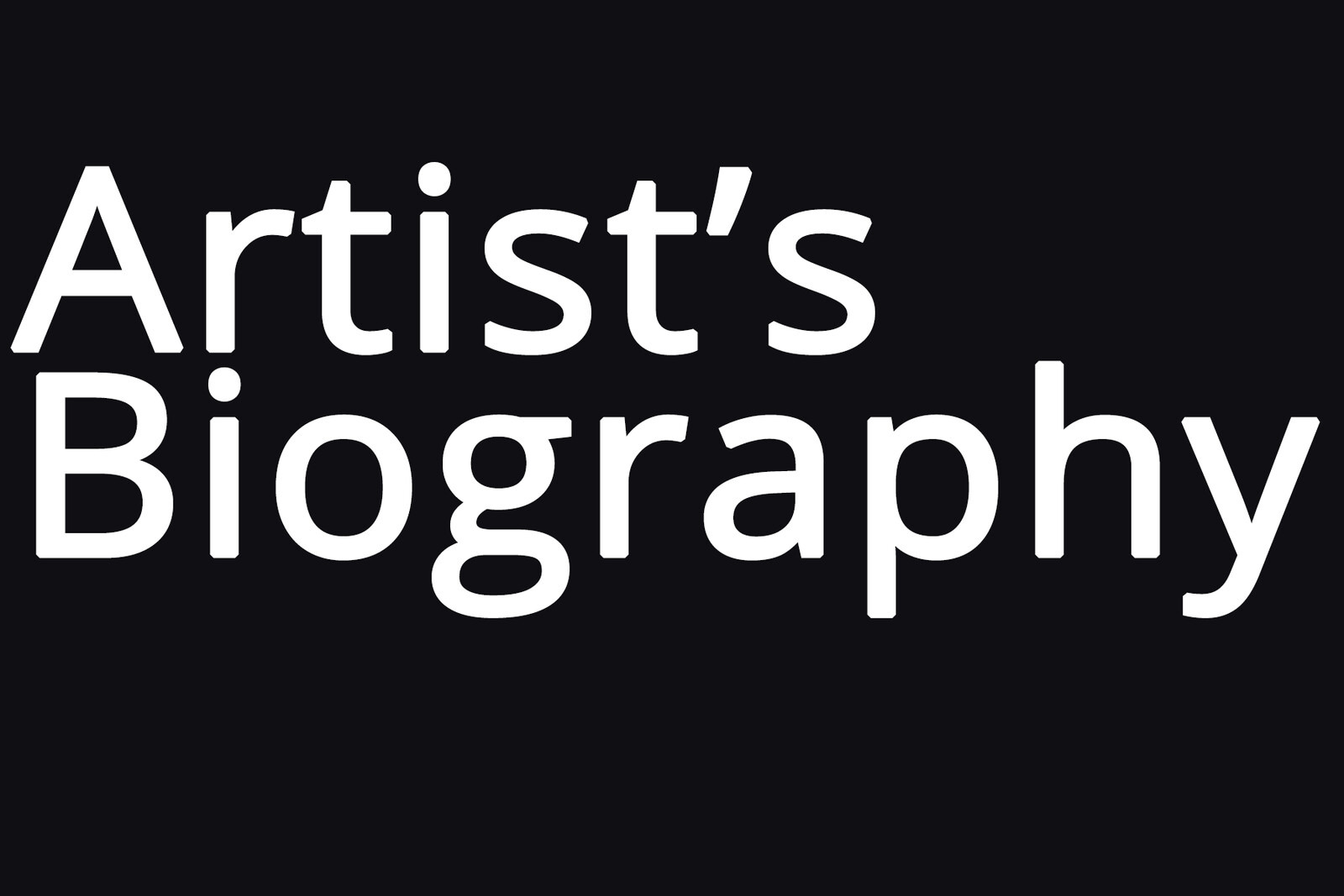 Artist's Bio
