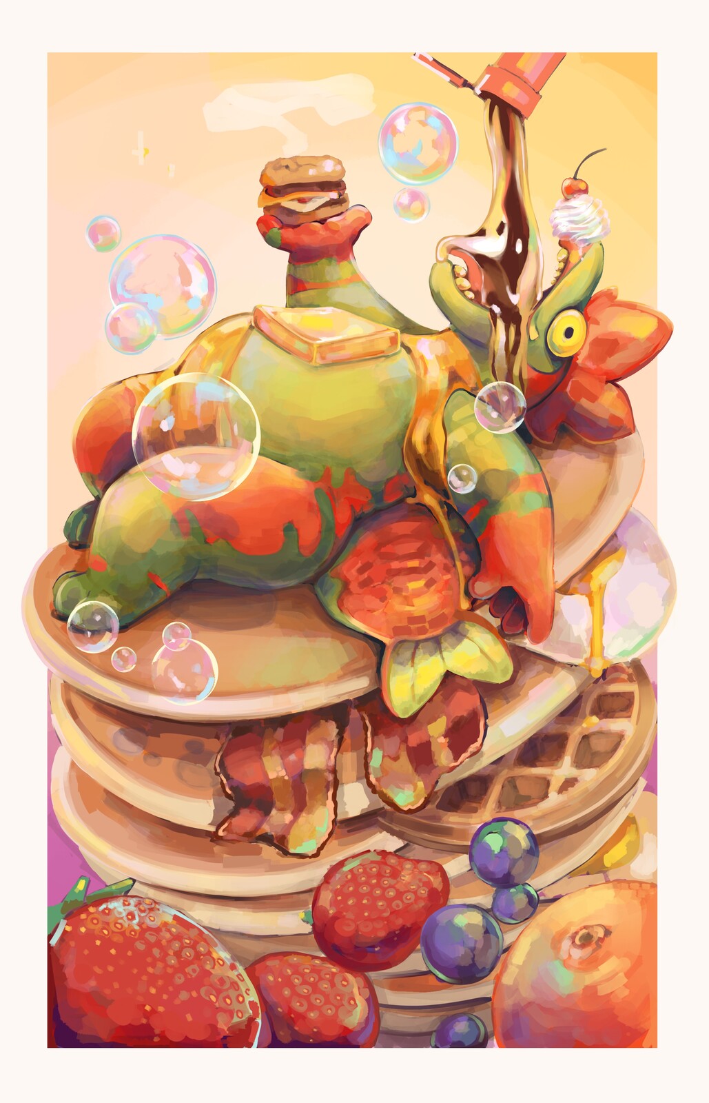 Digital painting of Breakfast Bliss