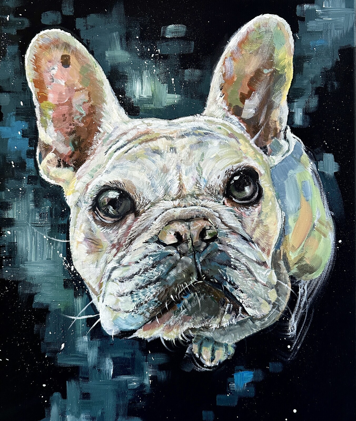 A 16 by 24 acrylic memorial portrait of Otis.