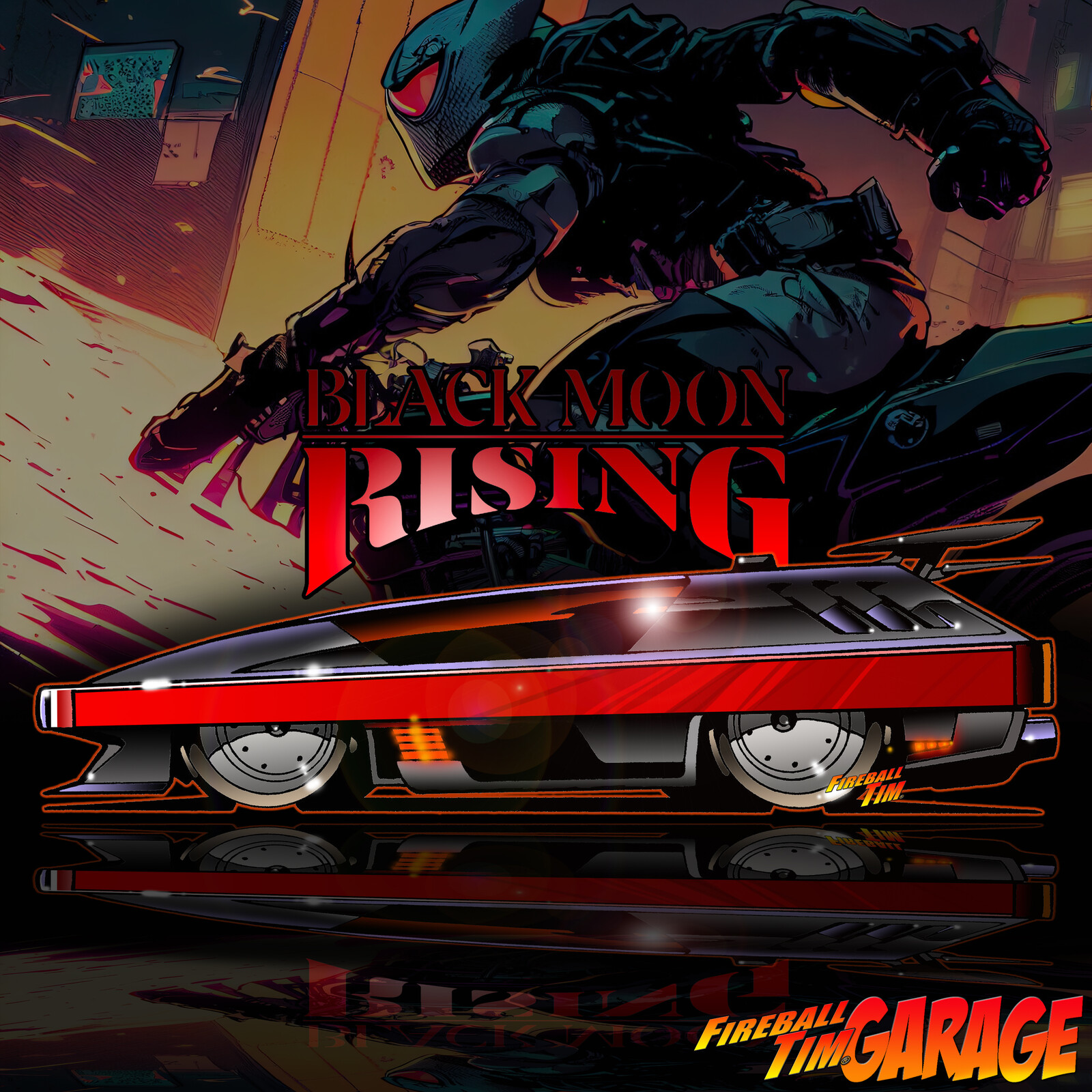 Black Moon Rising Art by Fireball Tim