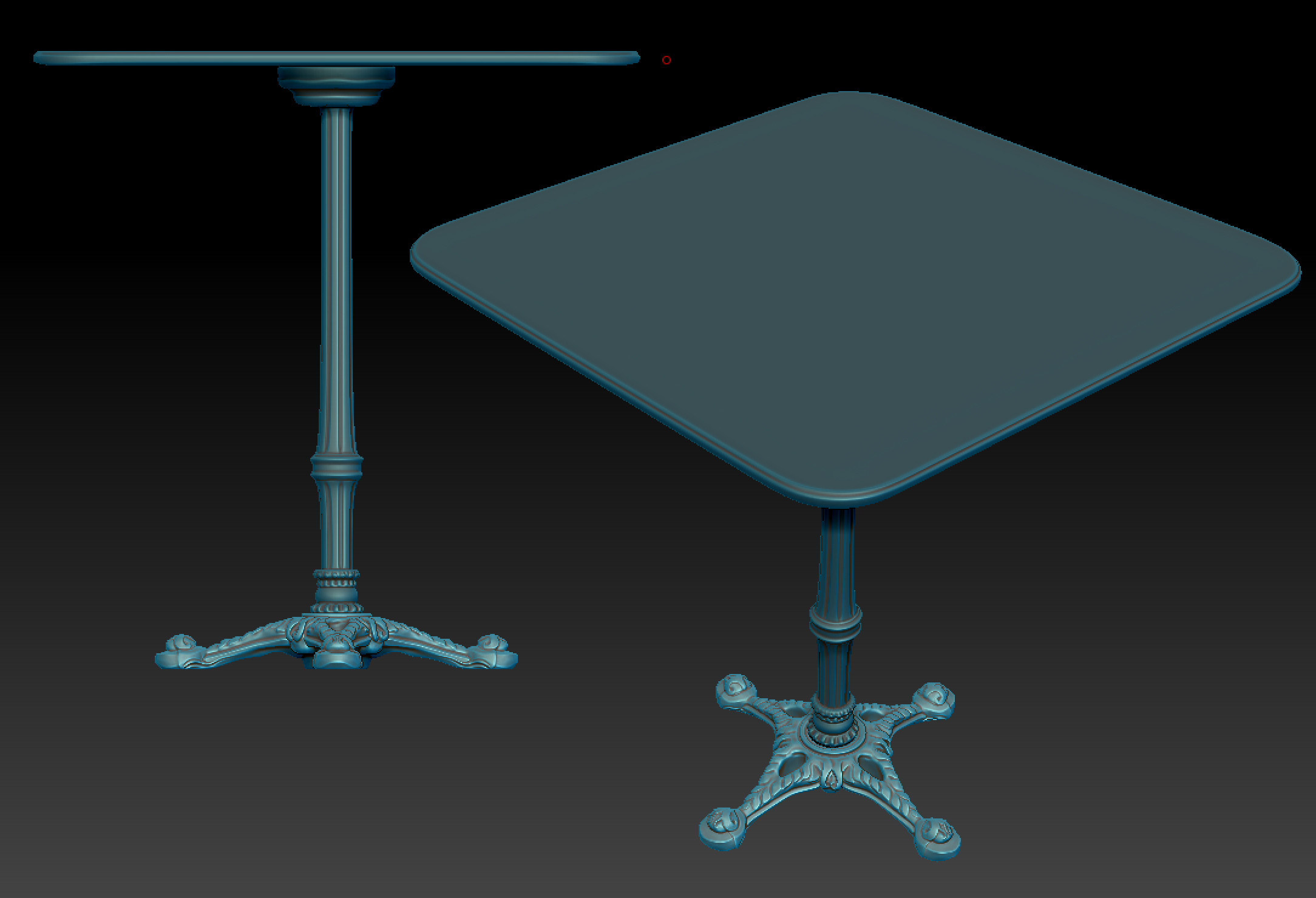 Table model in ZBrush