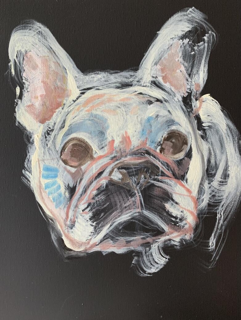 Rough progress shot of the portrait.