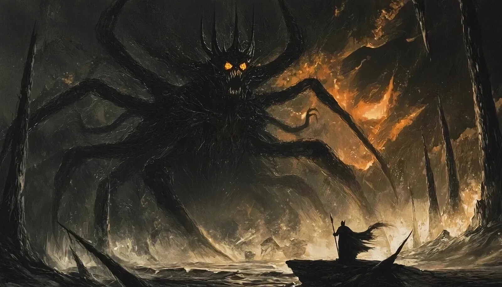 Ungoliant Confronts Melkor