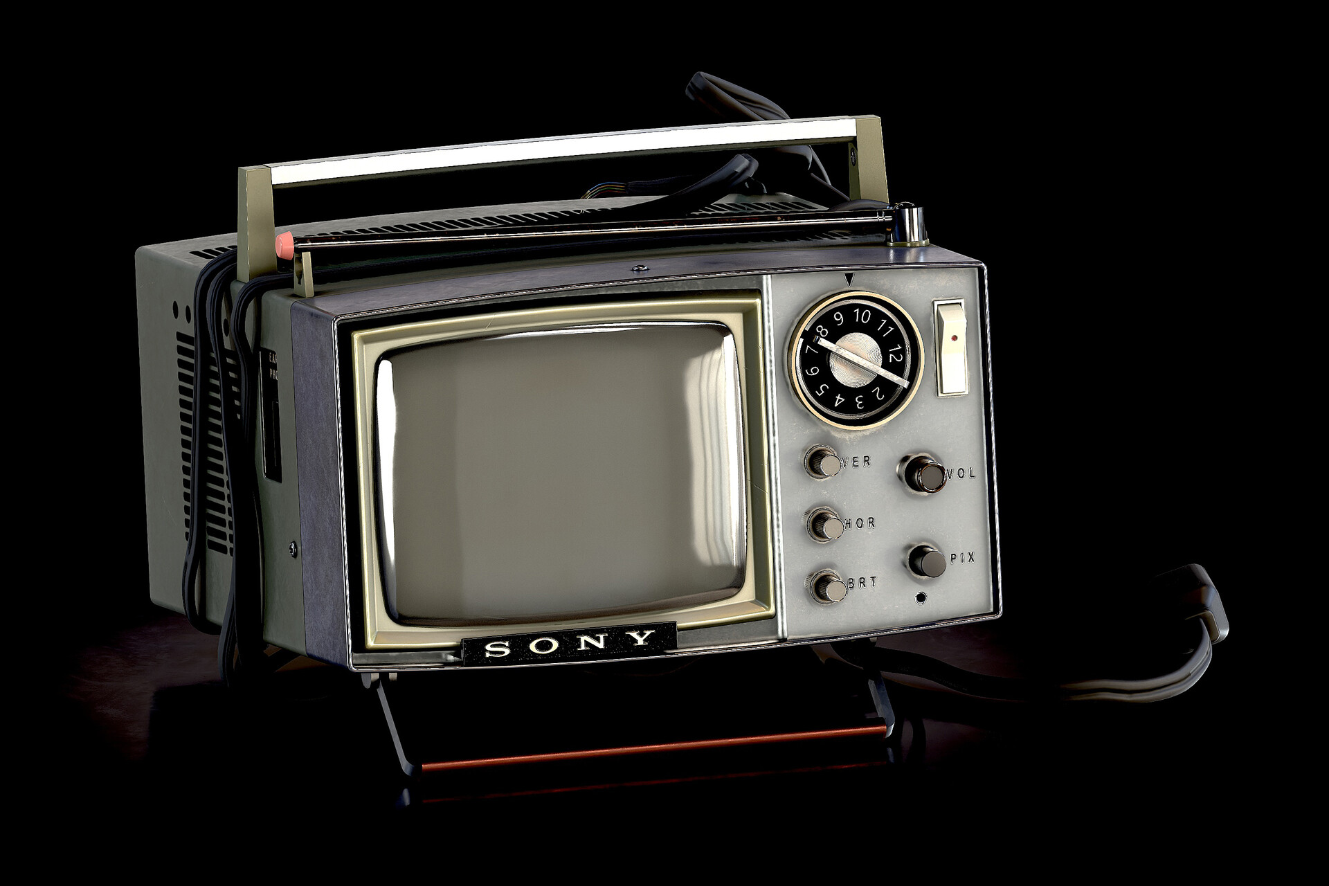 ArtStation - Sony 1960s portable TV