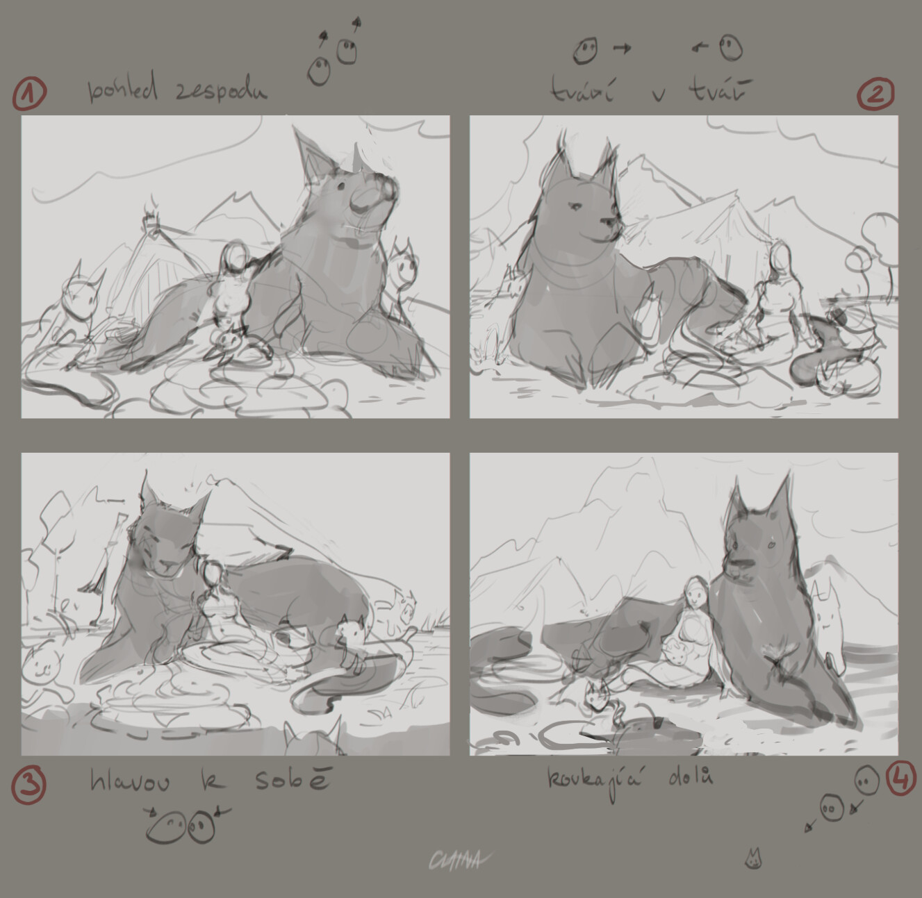 rough initial drafts