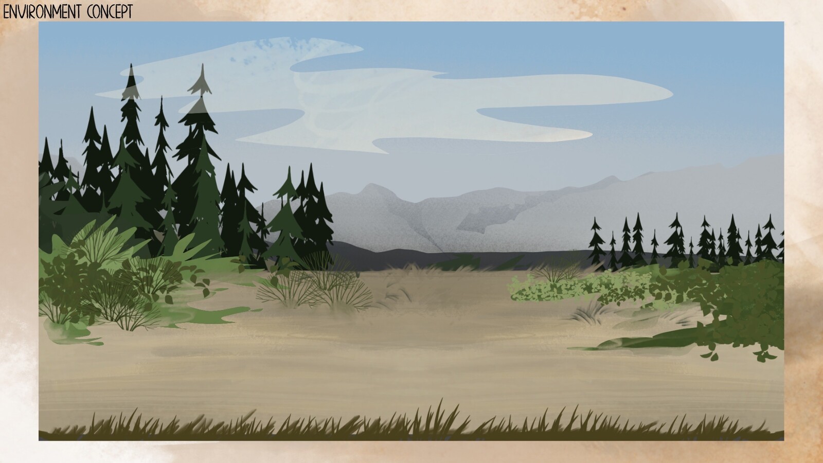 Environment thumbnail for an idea of environmental setting. Late state Cenzoic era during a warmer period.