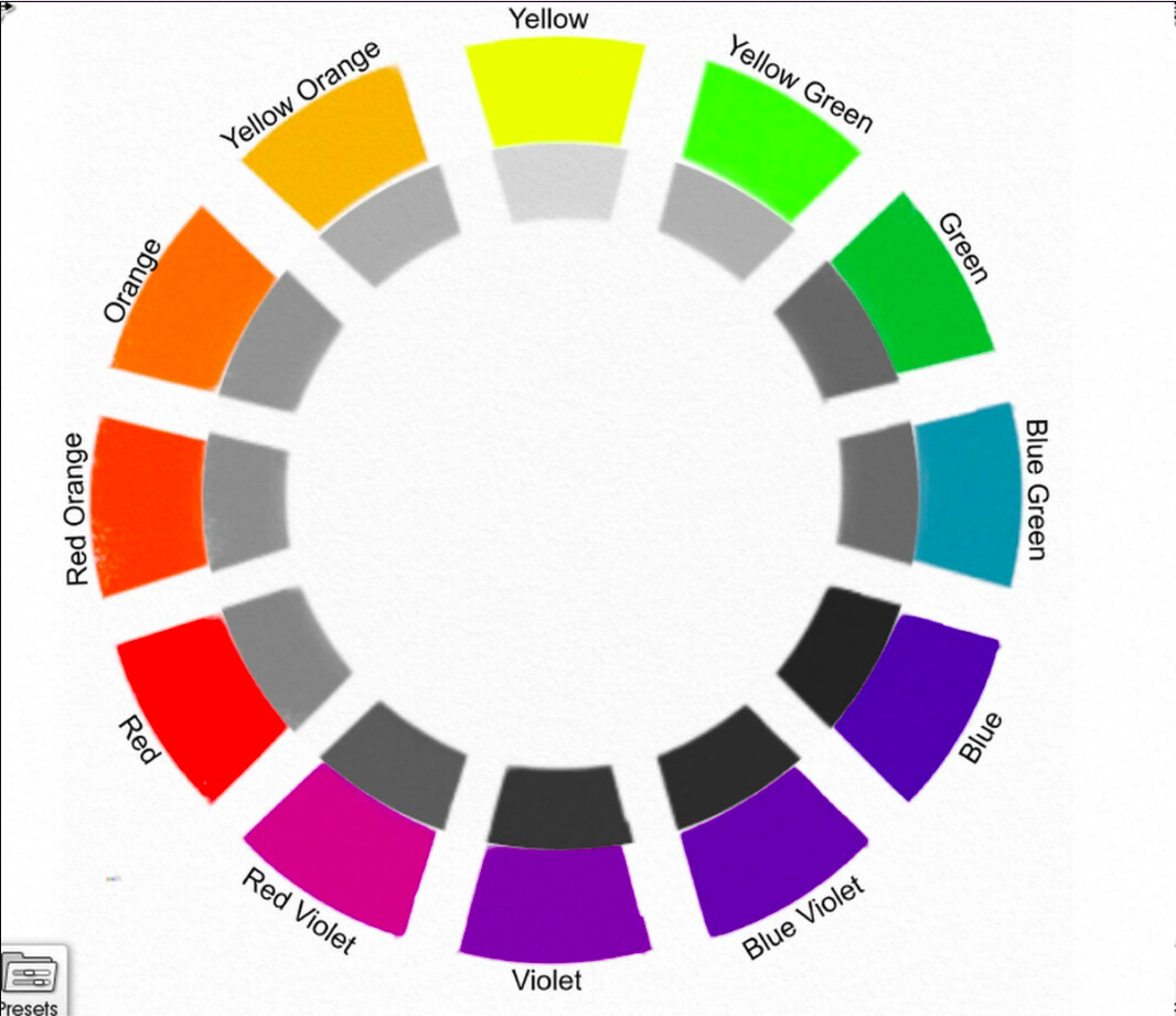 Pure colour has a hue and a value.