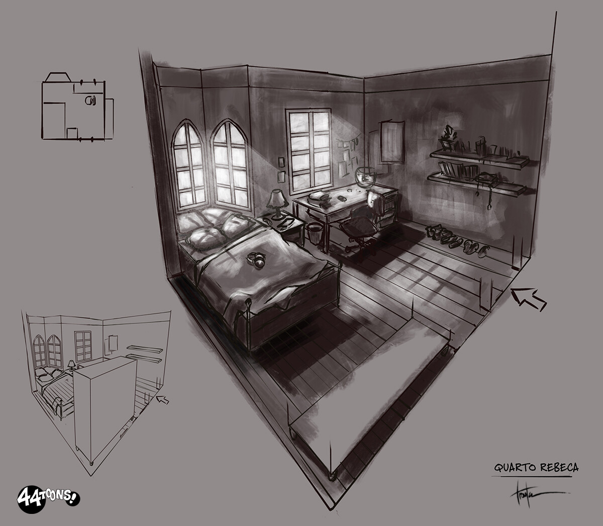 The protagonist room