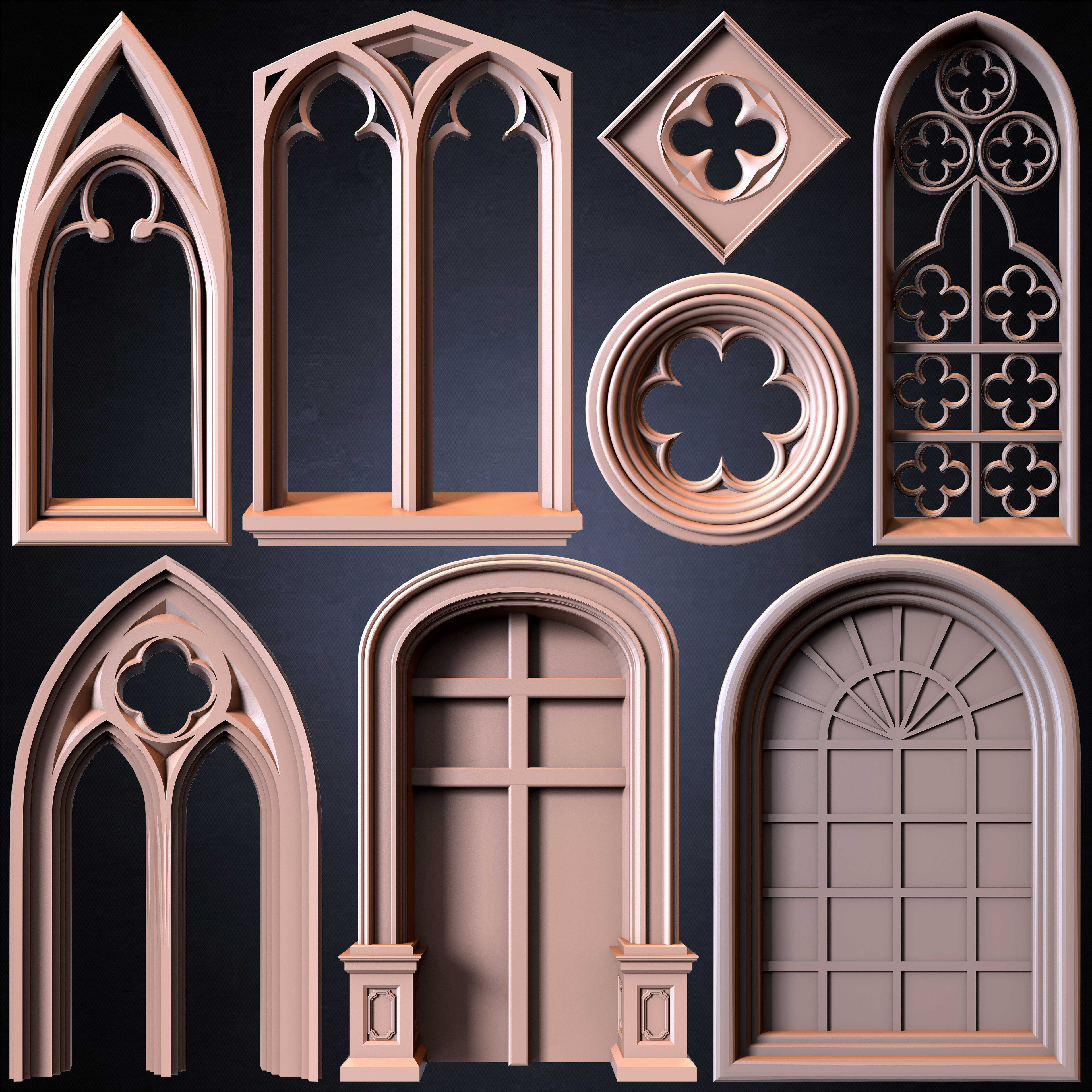 Pack of Windows, Sculpted by Yacine BRINIS Set 001