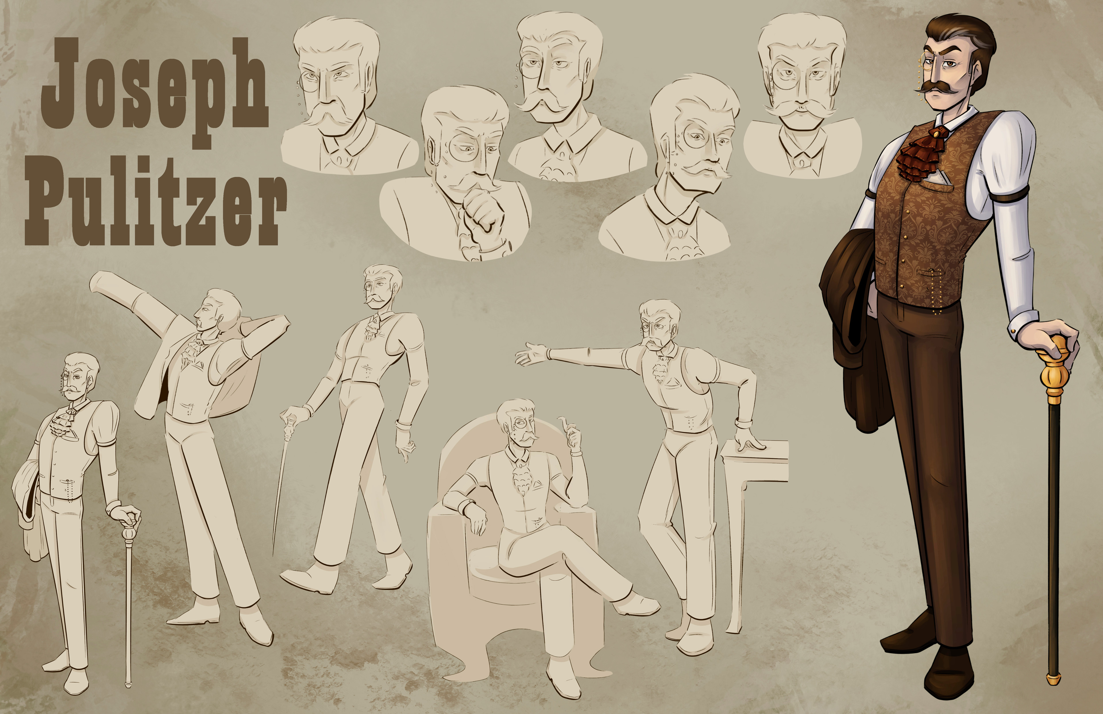 Joseph Pulitzer Reimagined Character Sheet