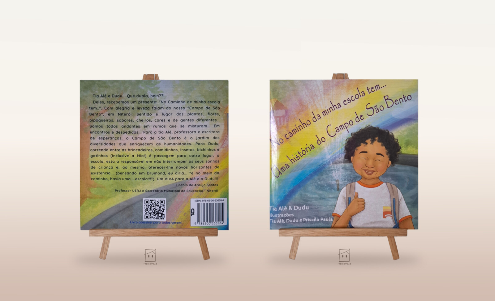 No caminho da minha escola tem... Uma história do Campo de São Bento (2022) - Alexandra Lima da Silva e Dudu (Eduardo Lima Queirolo), edição e ilustrações de Priscila Paula. 