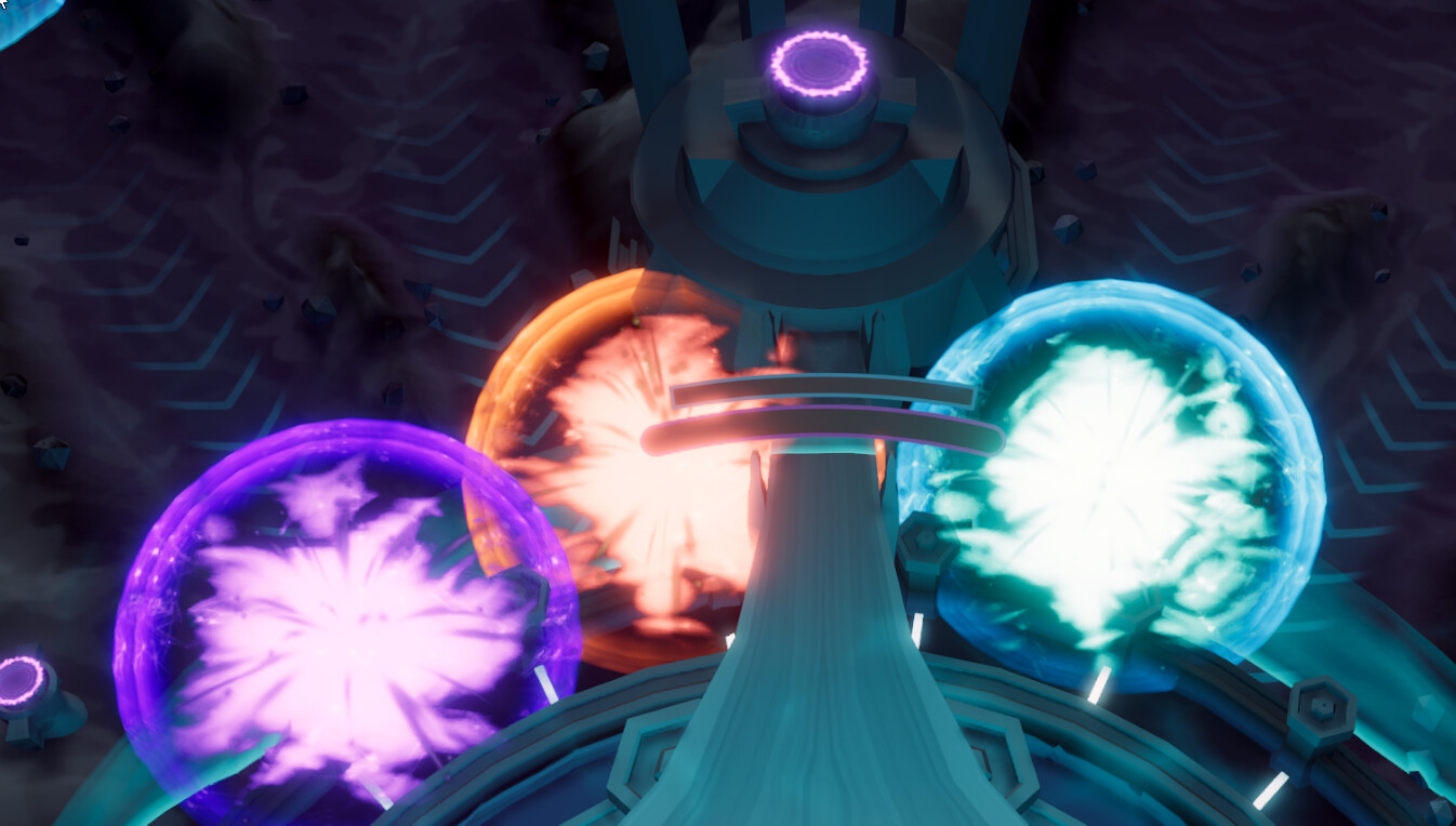 I built a few different VFX elements for the game, the colorized explosions were a favorite. 