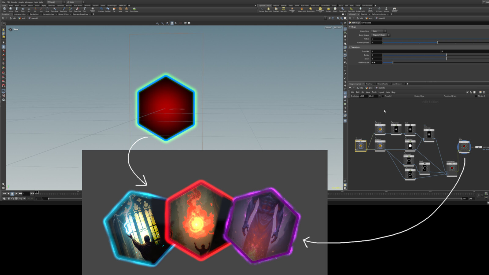 Easily update of the shape realtime.