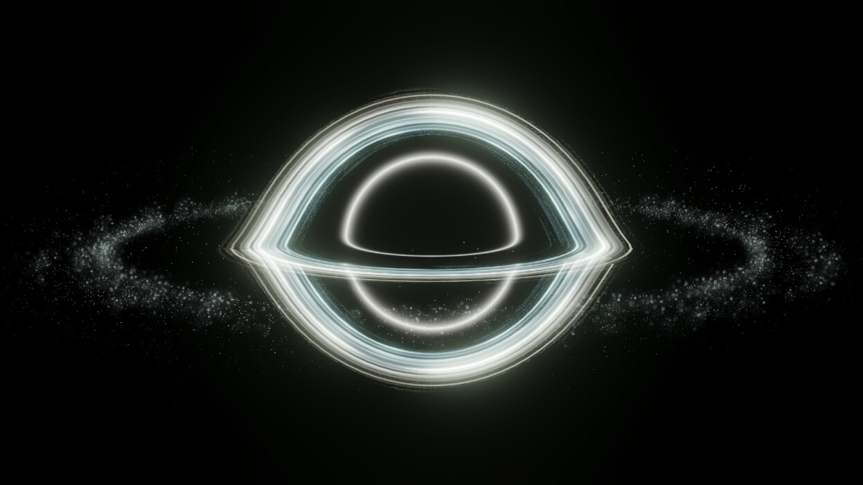 Blackhole rim + center + particles