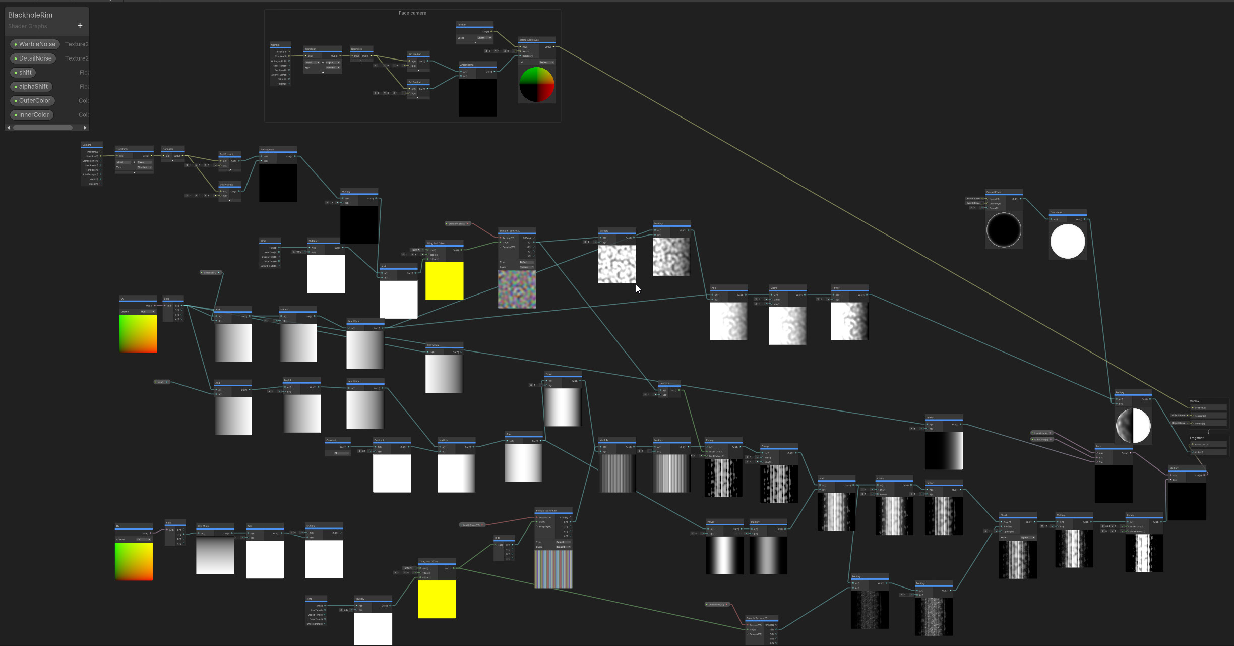Rim surface shader