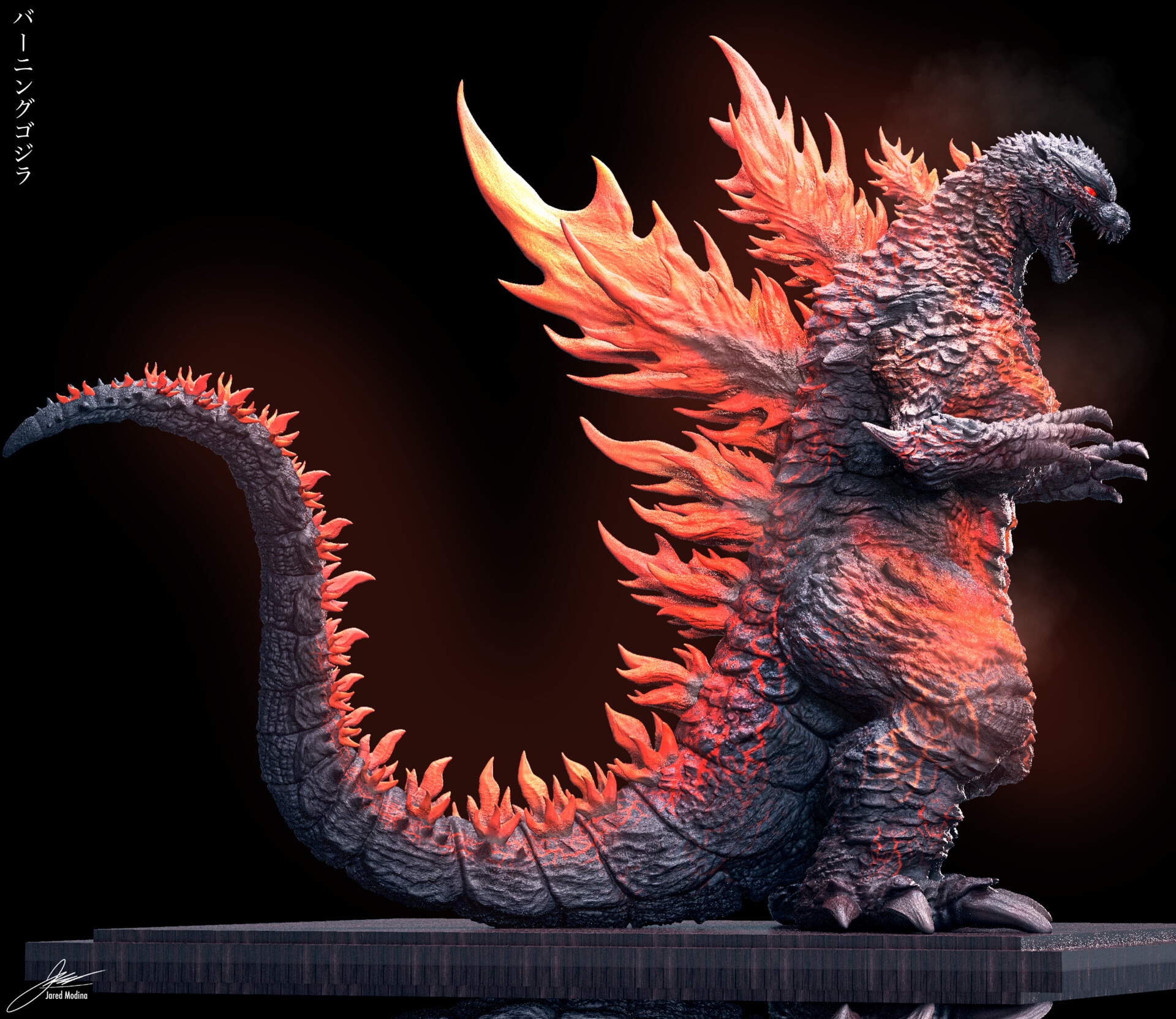 ArtStation - Japanese MonsterVerse Evolved Burning Godzilla