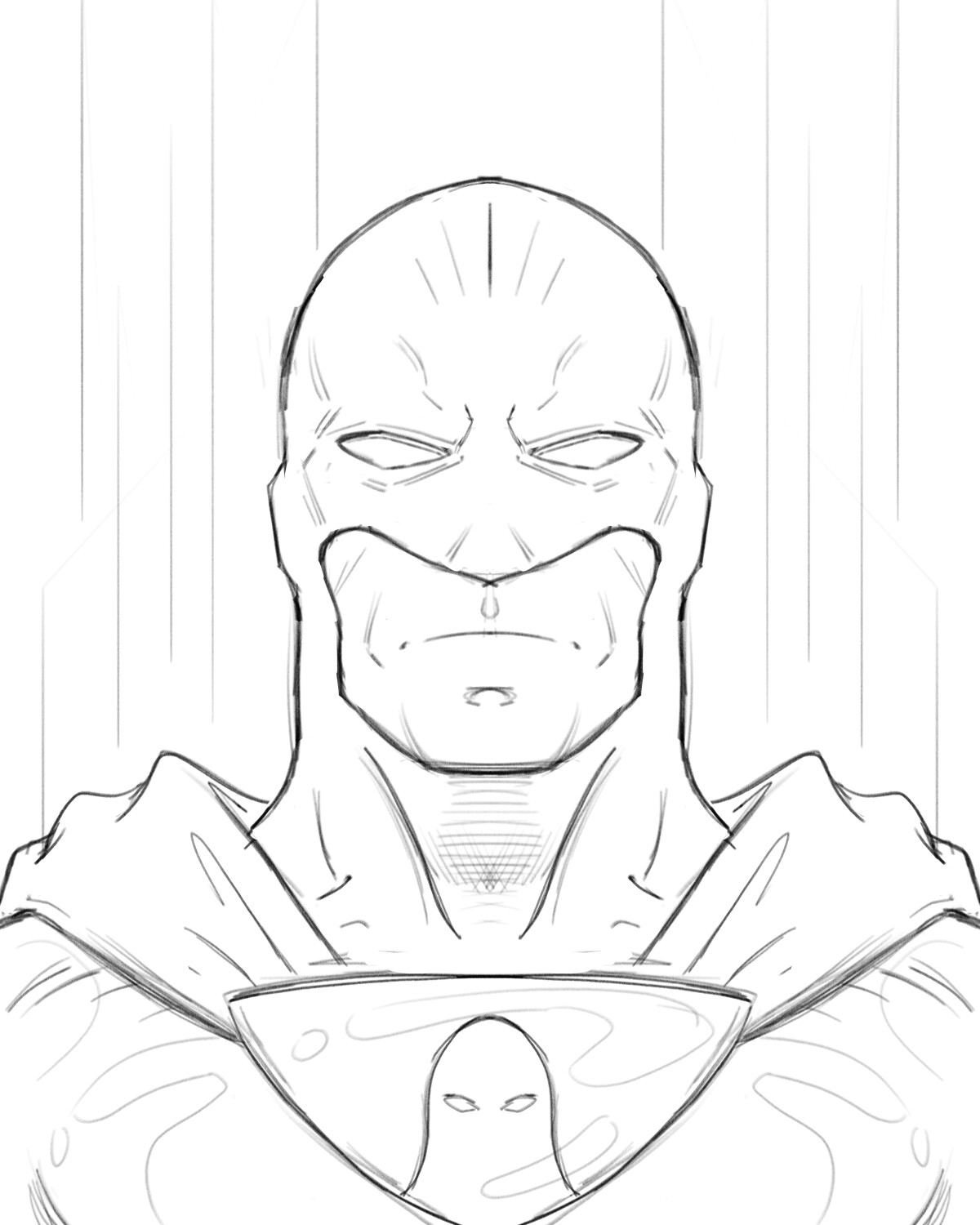 Space Ghost Vector Art Illustration sketch.