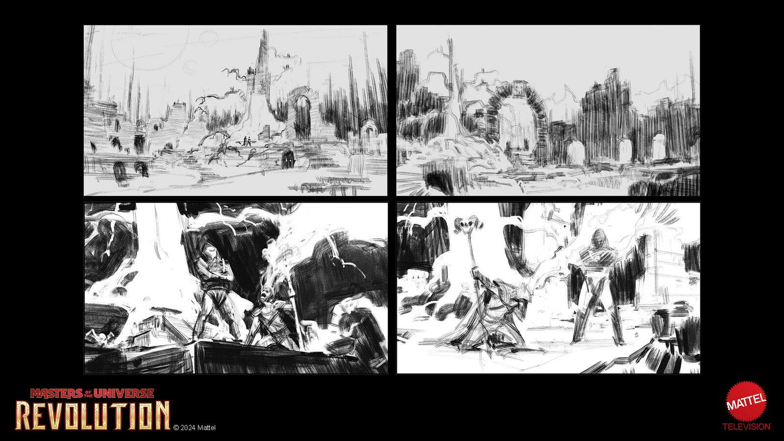 The Fright Zone BW thumbnail sketches